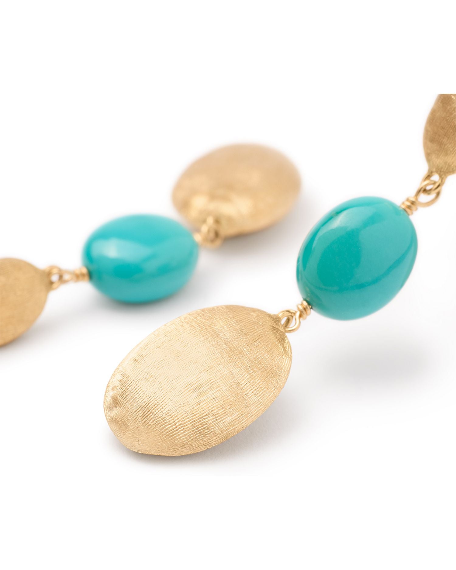 18K Yellow Gold Siviglia Turquoise Drop Earrings