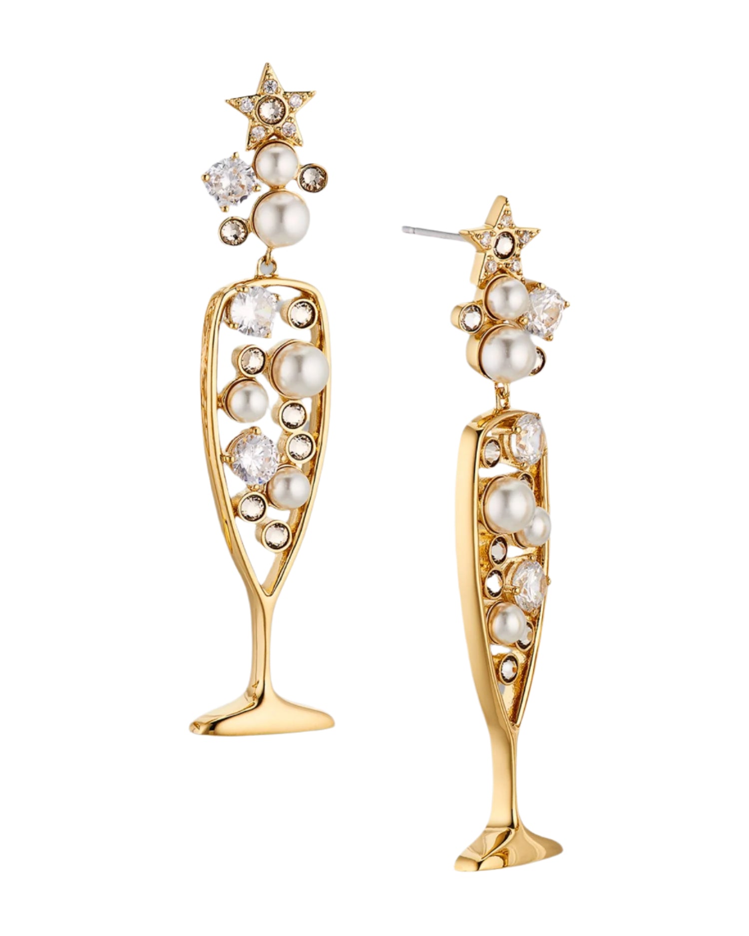 Bride Champagne Drop Earrings