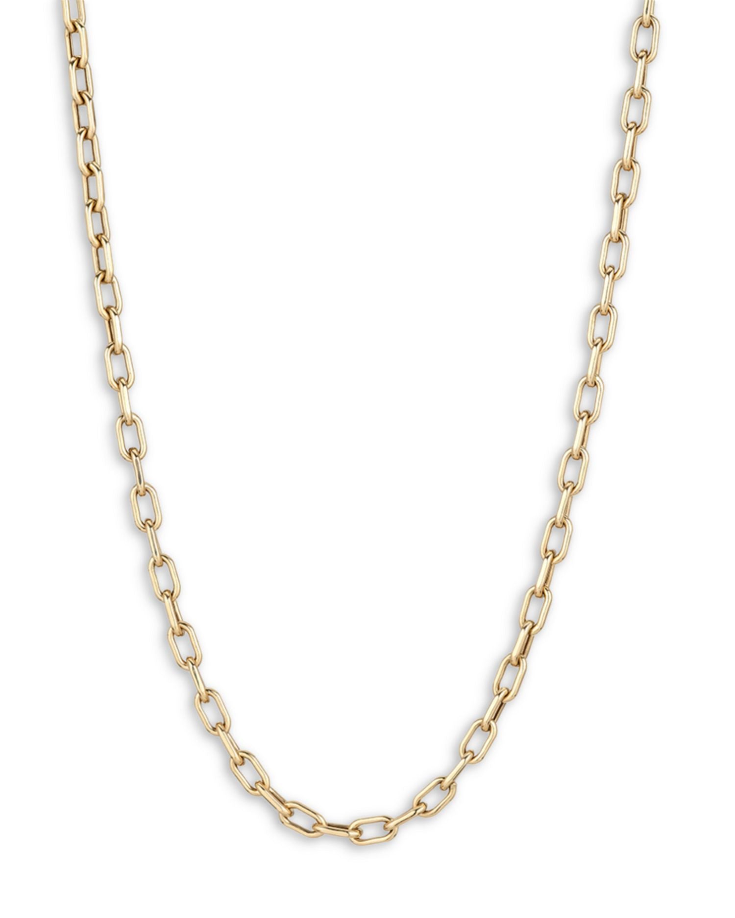14K Yellow Gold Italian Link Chain Necklace, 16'