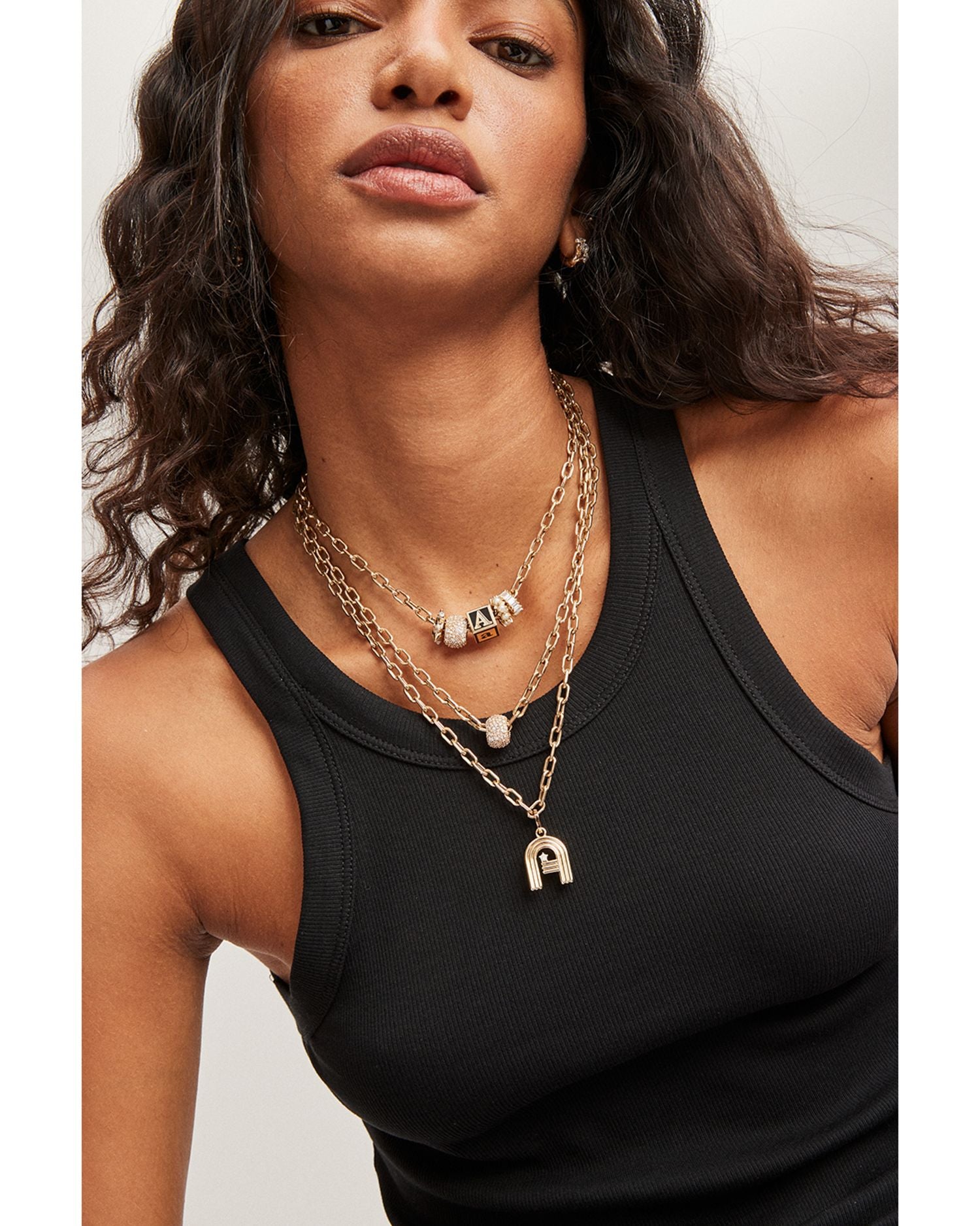 14K Yellow Gold Italian Link Chain Necklace, 18'