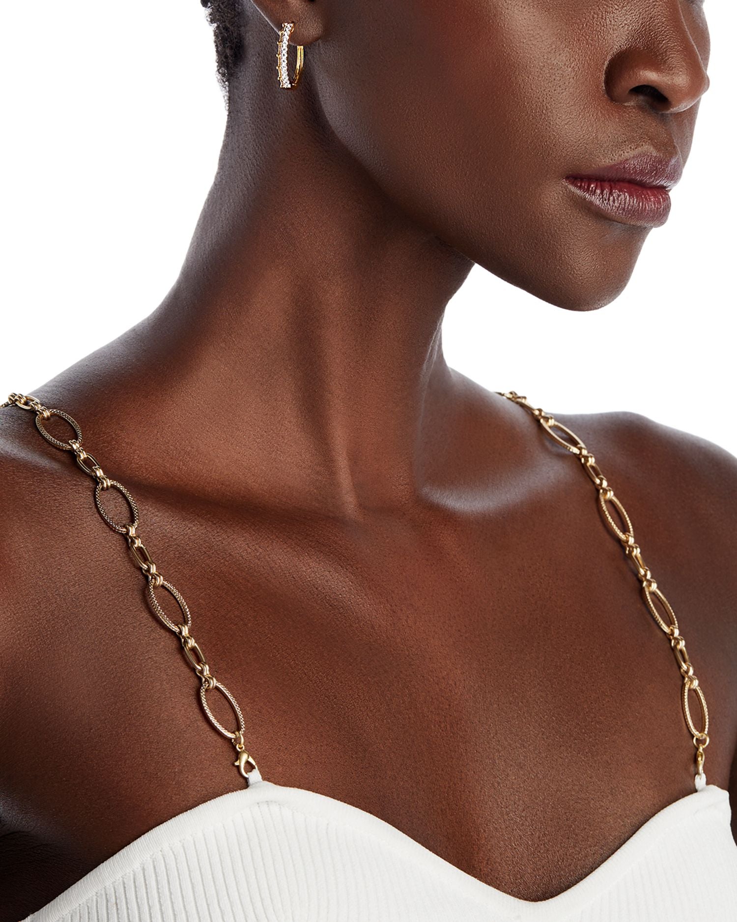 Diamond Small Hoop Earrings in 14K Yellow Gold, 0.50 ct. t.w.