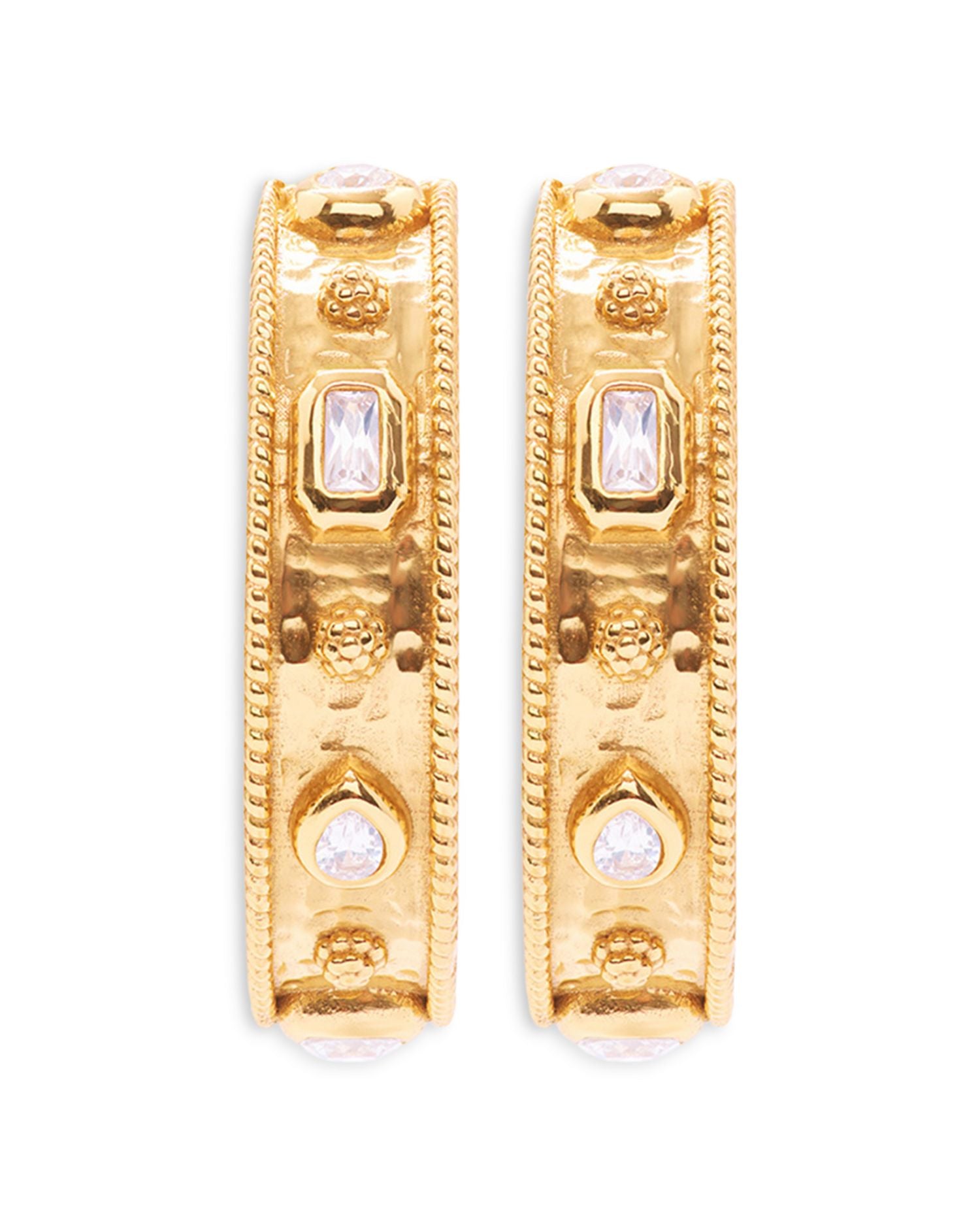 Berry Hoop Earrings in 18K Gold Plated