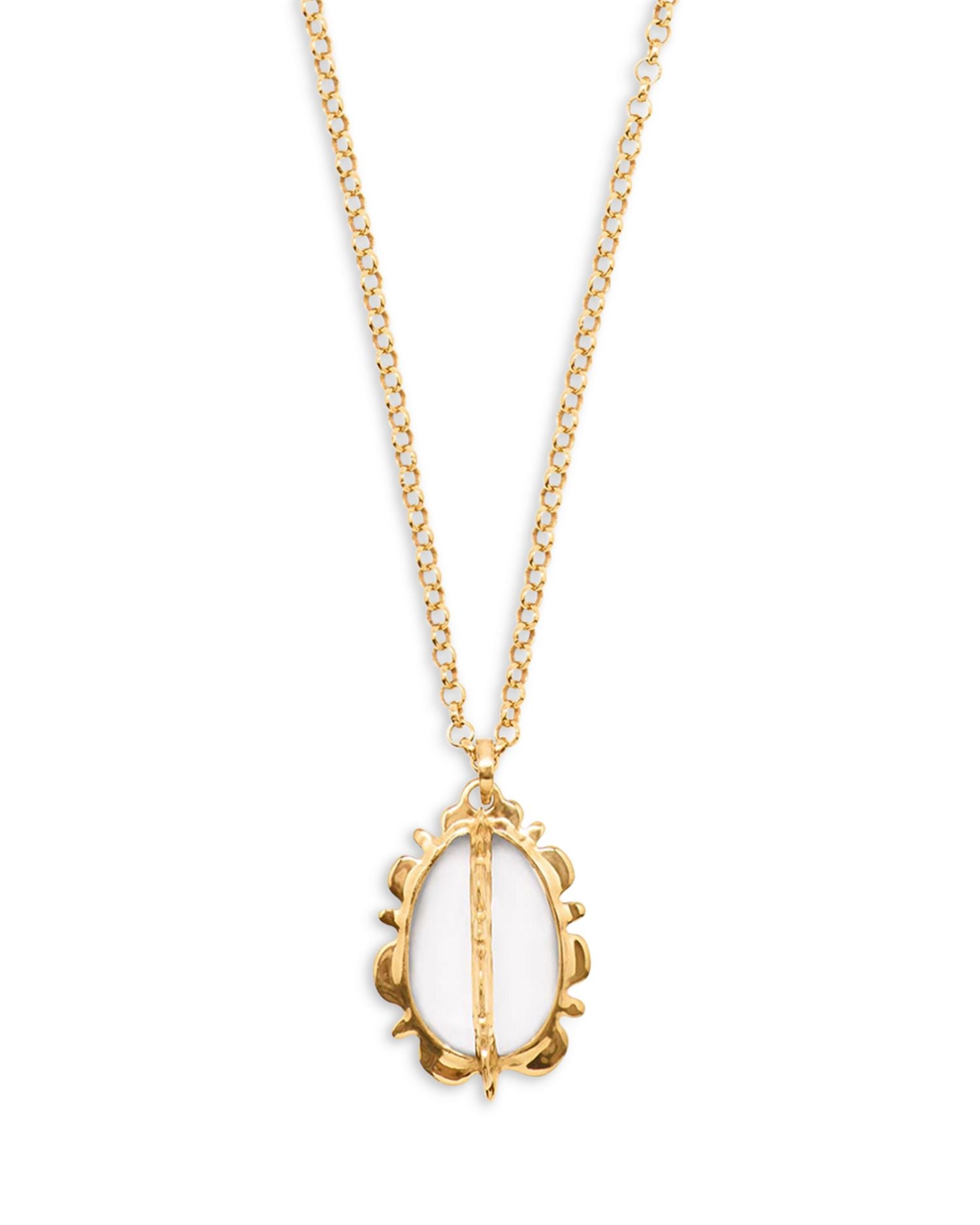 Bliss Quartz Pendant Necklace in 18K Gold Plated, 19'