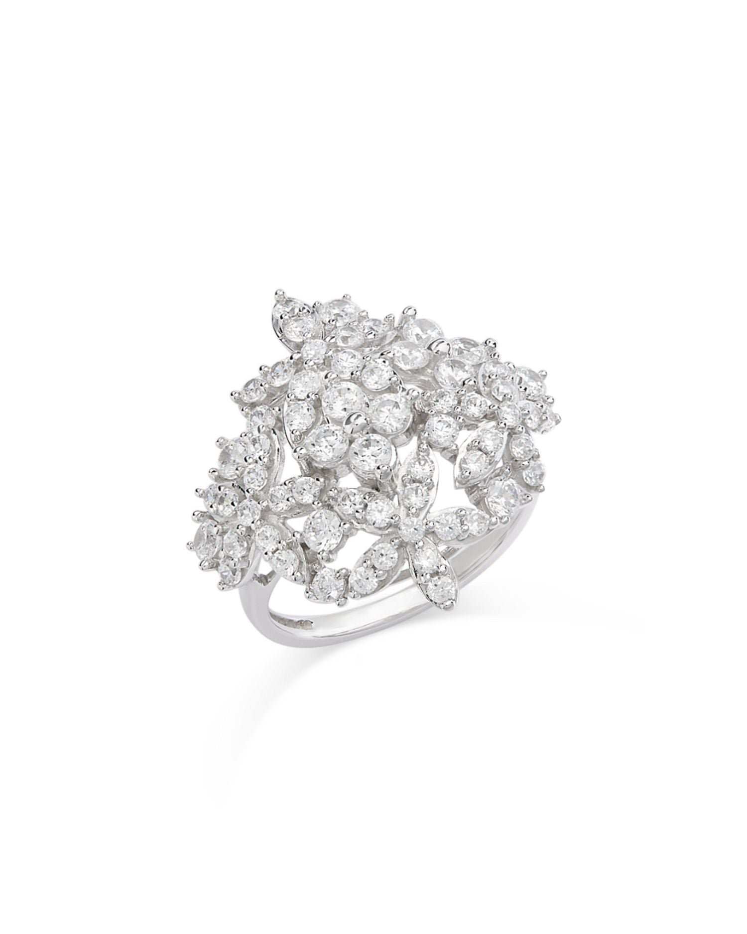Diamond Cluster Statement Ring in 14K White Gold, 2.0 ct. t.w.