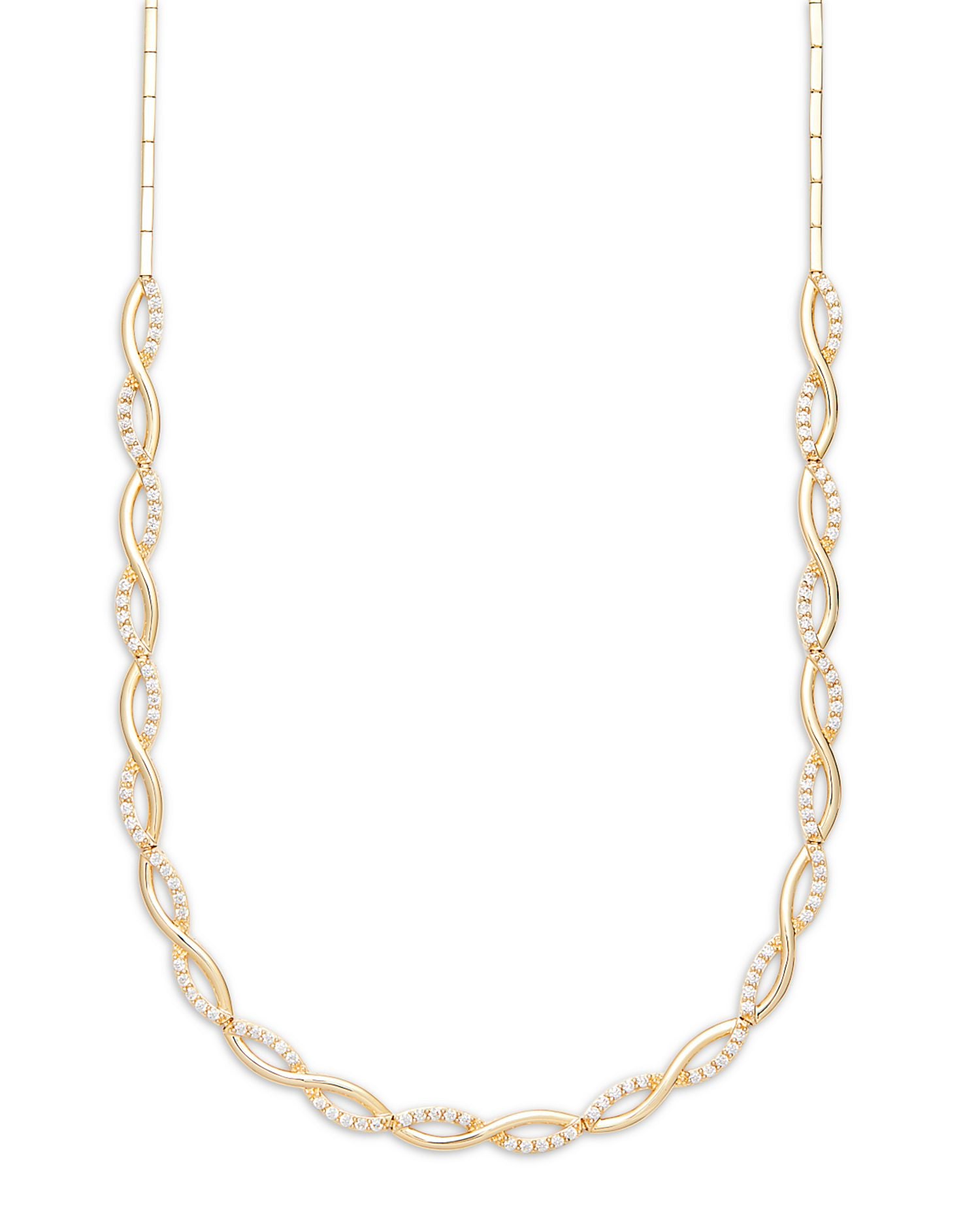Diamond Twist Collar Necklace in 14K Yellow Gold, 1.50 ct. t.w.