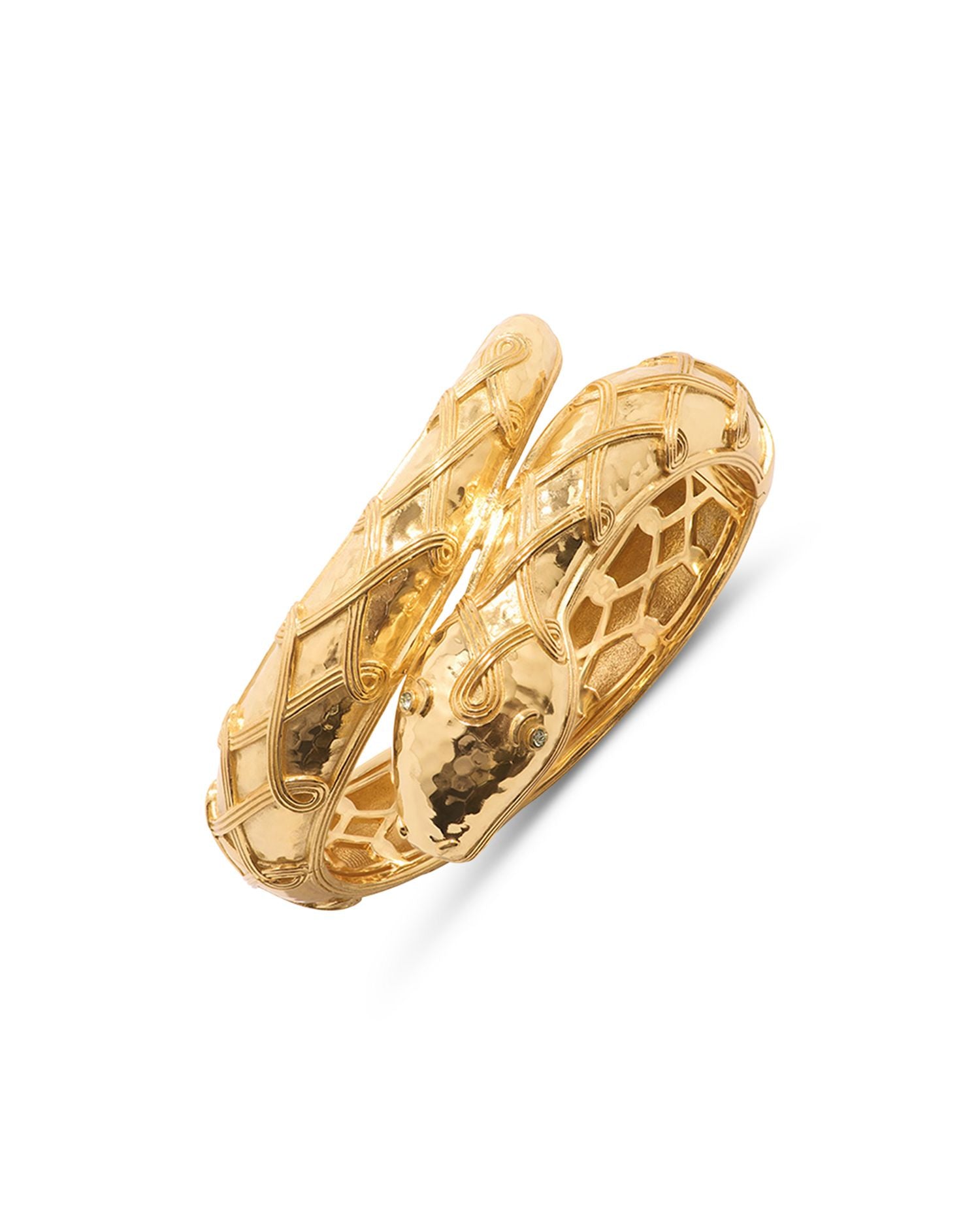 Earth Goddess Serpentina Bangle Bracelet in 18K Gold Plated