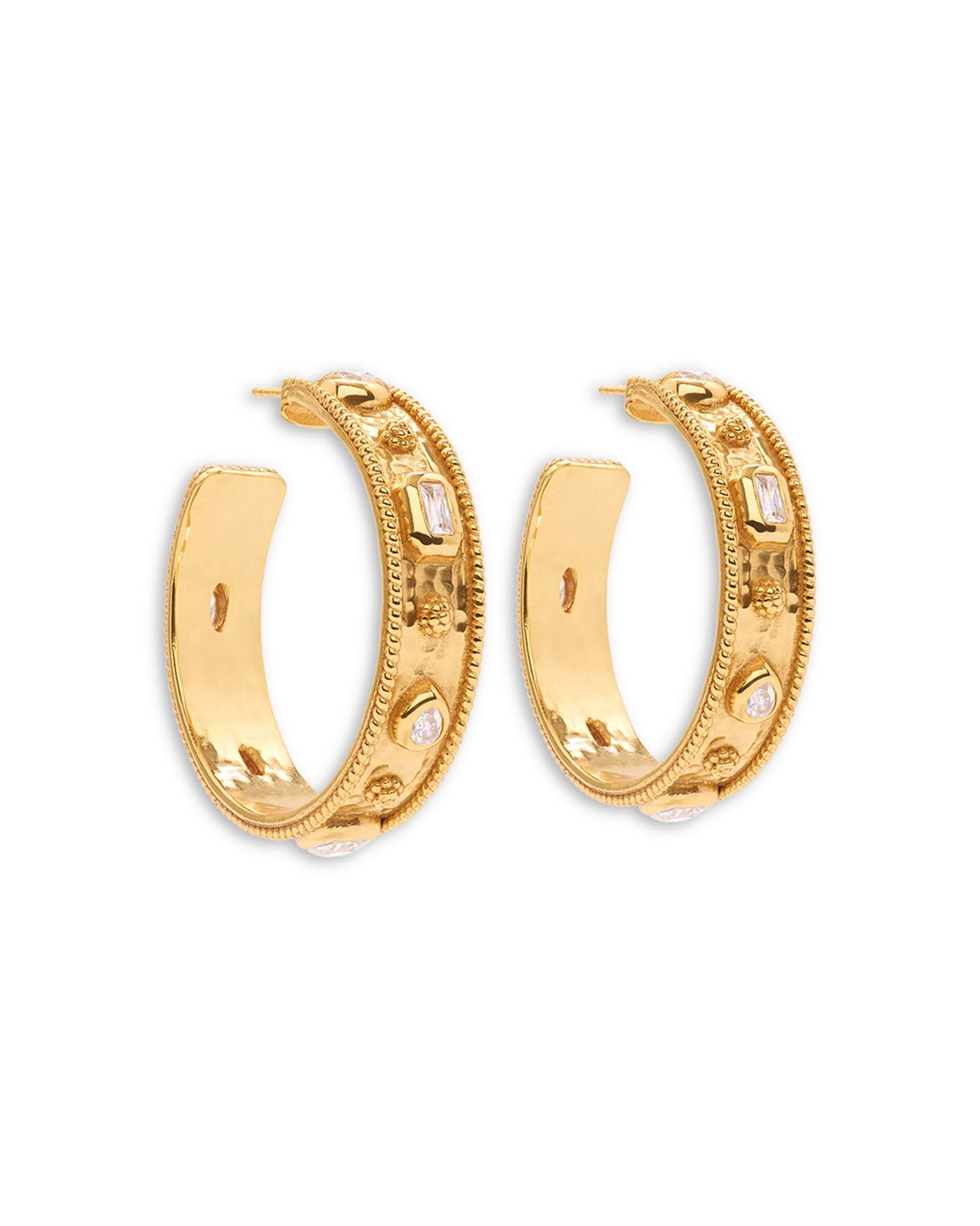 Berry Hoop Earrings in 18K Gold Plated