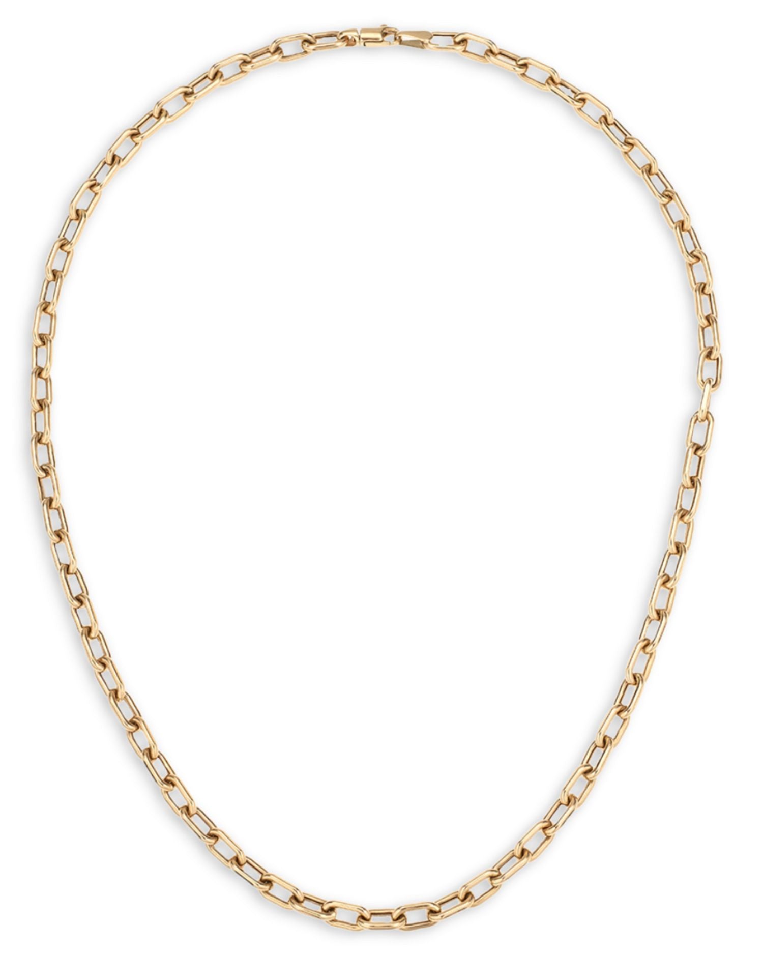 14K Yellow Gold Italian Link Chain Necklace, 16'