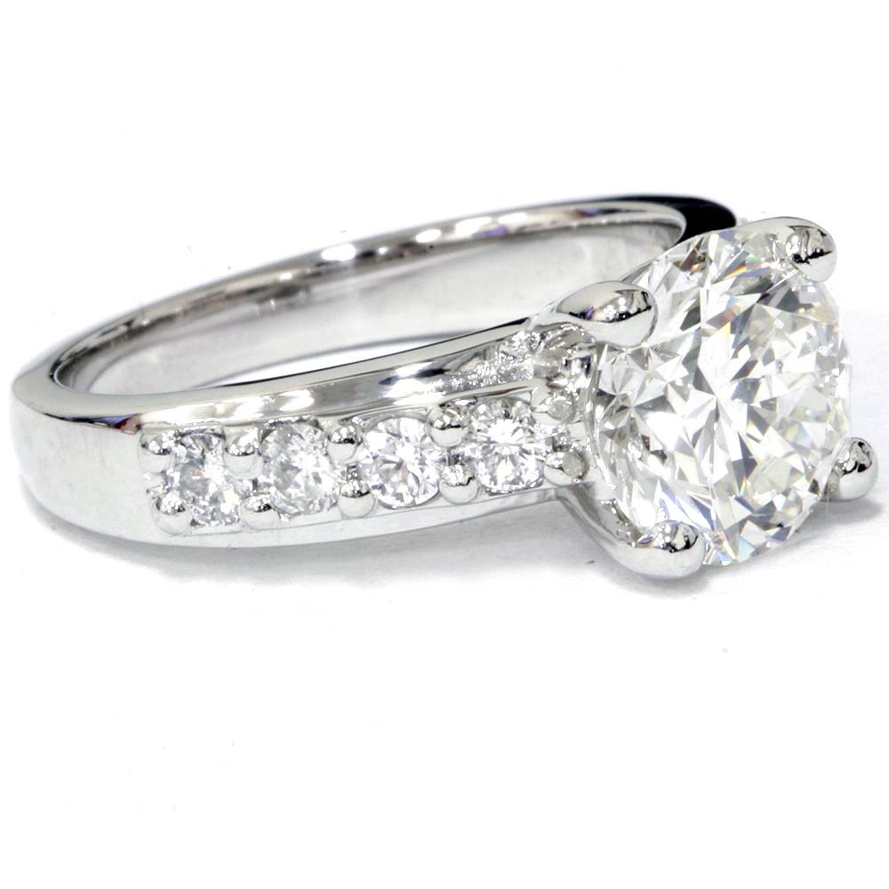 2 CT Diamond Engagement Wedding Ring 14K White Gold