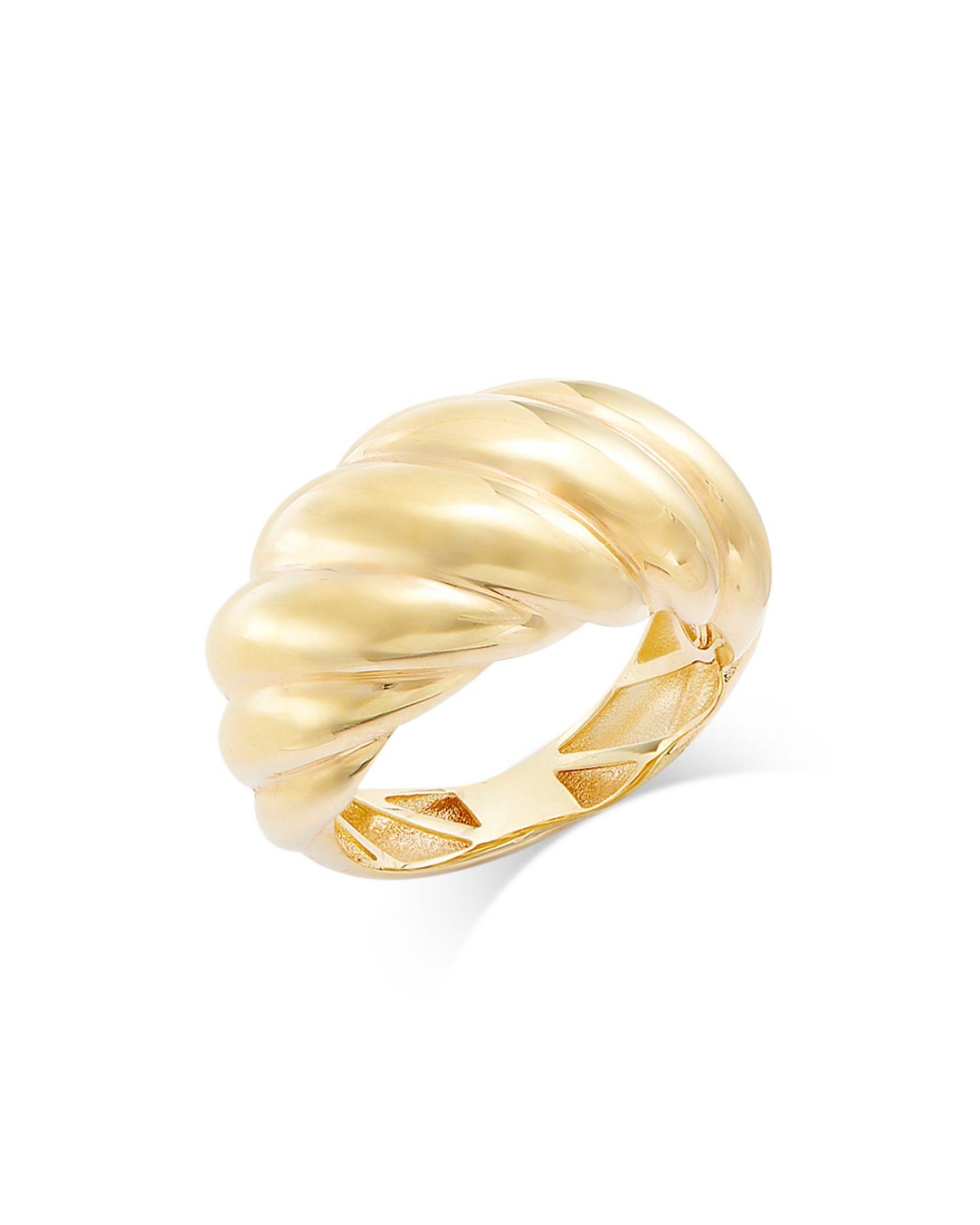 Croissant Dome Ring in 14K Yellow Gold - Exclusive