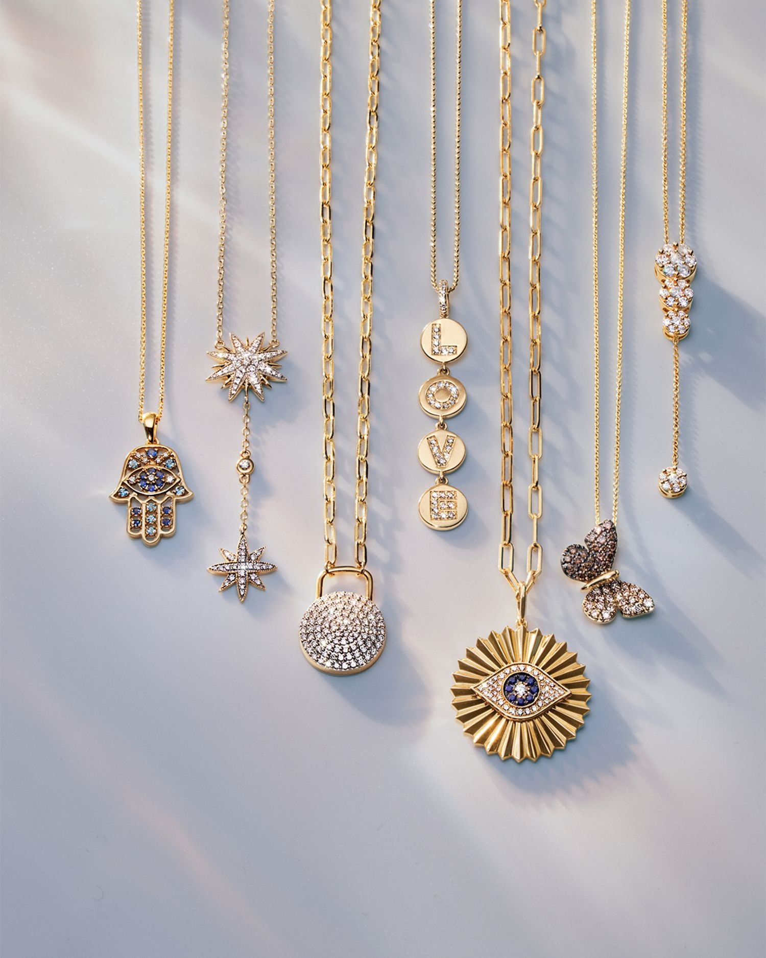 Blue Sapphire & Diamond Evil Eye Pendant Necklace in 14K Yellow Gold, 18' - Exclusive