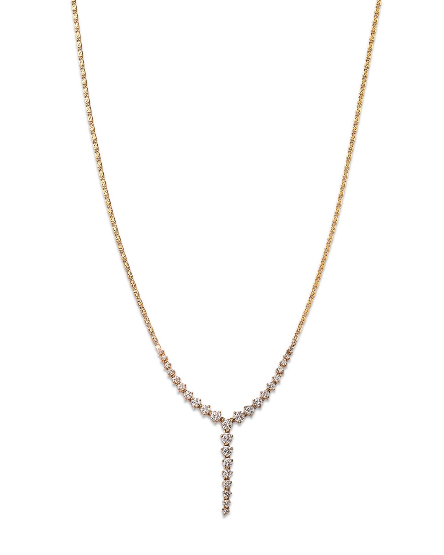 Diamond Lariat Necklace 14K Yellow Gold, 2.0 ct. t.w.