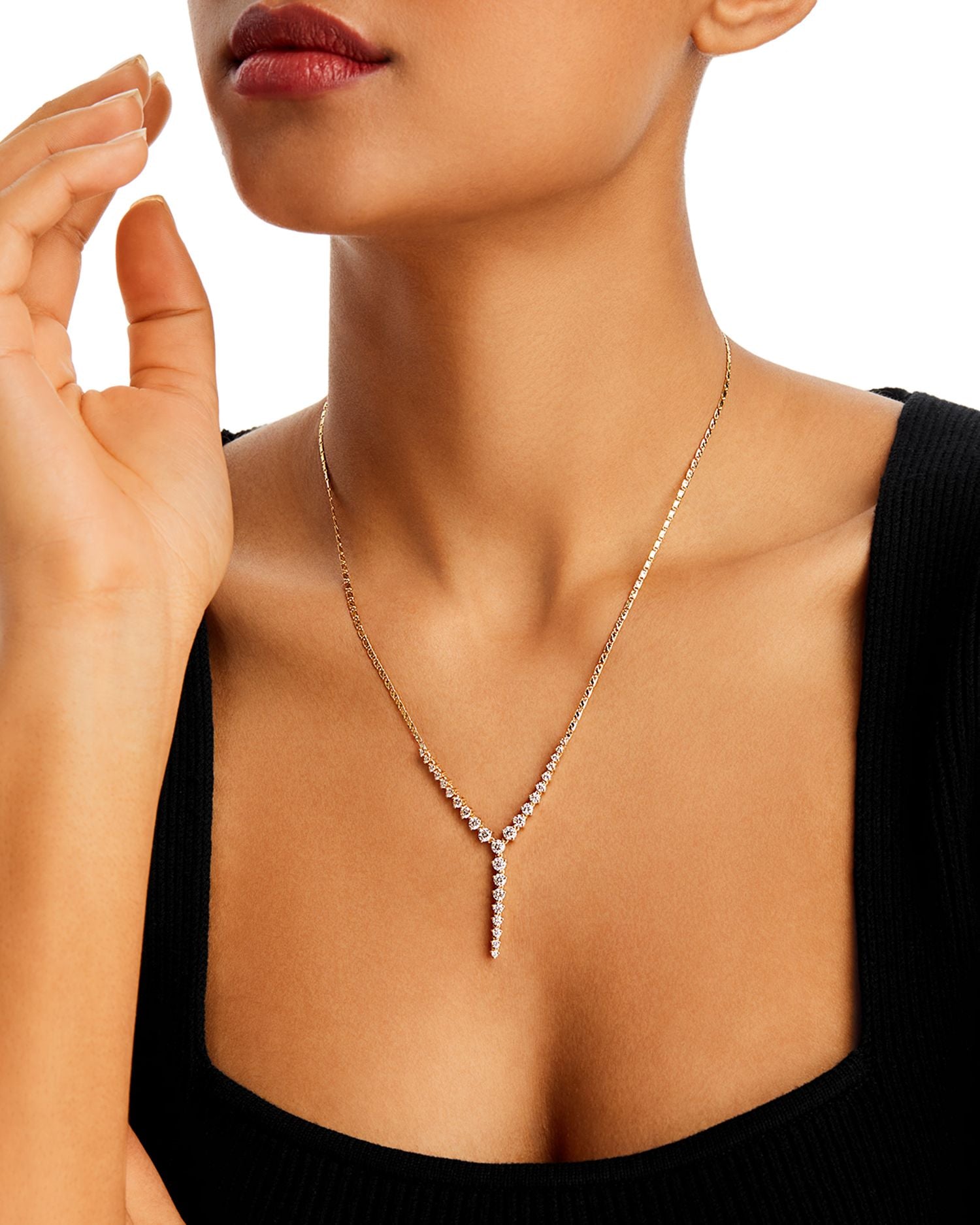 Diamond Lariat Necklace 14K Yellow Gold, 2.0 ct. t.w.