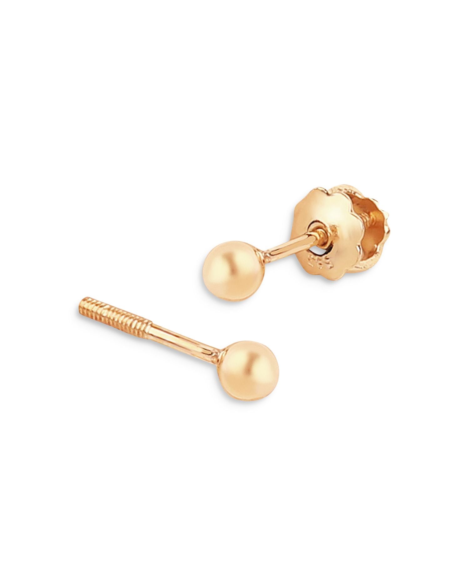 Children's Tiny Ball Stud Earrings in 14K Yellow Gold