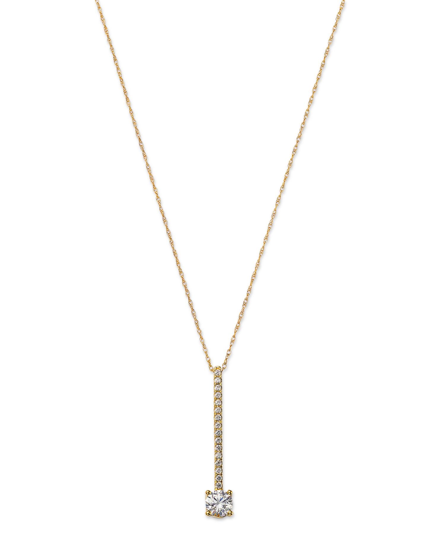 Diamond Lariat Necklace in 14K Yellow Gold, 0.60 ct. t.w.