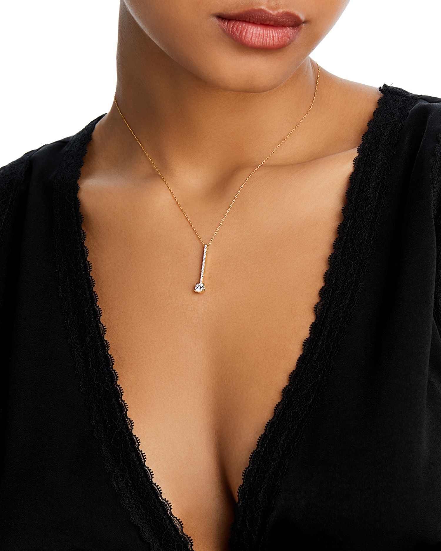 Diamond Lariat Necklace in 14K Yellow Gold, 0.60 ct. t.w.