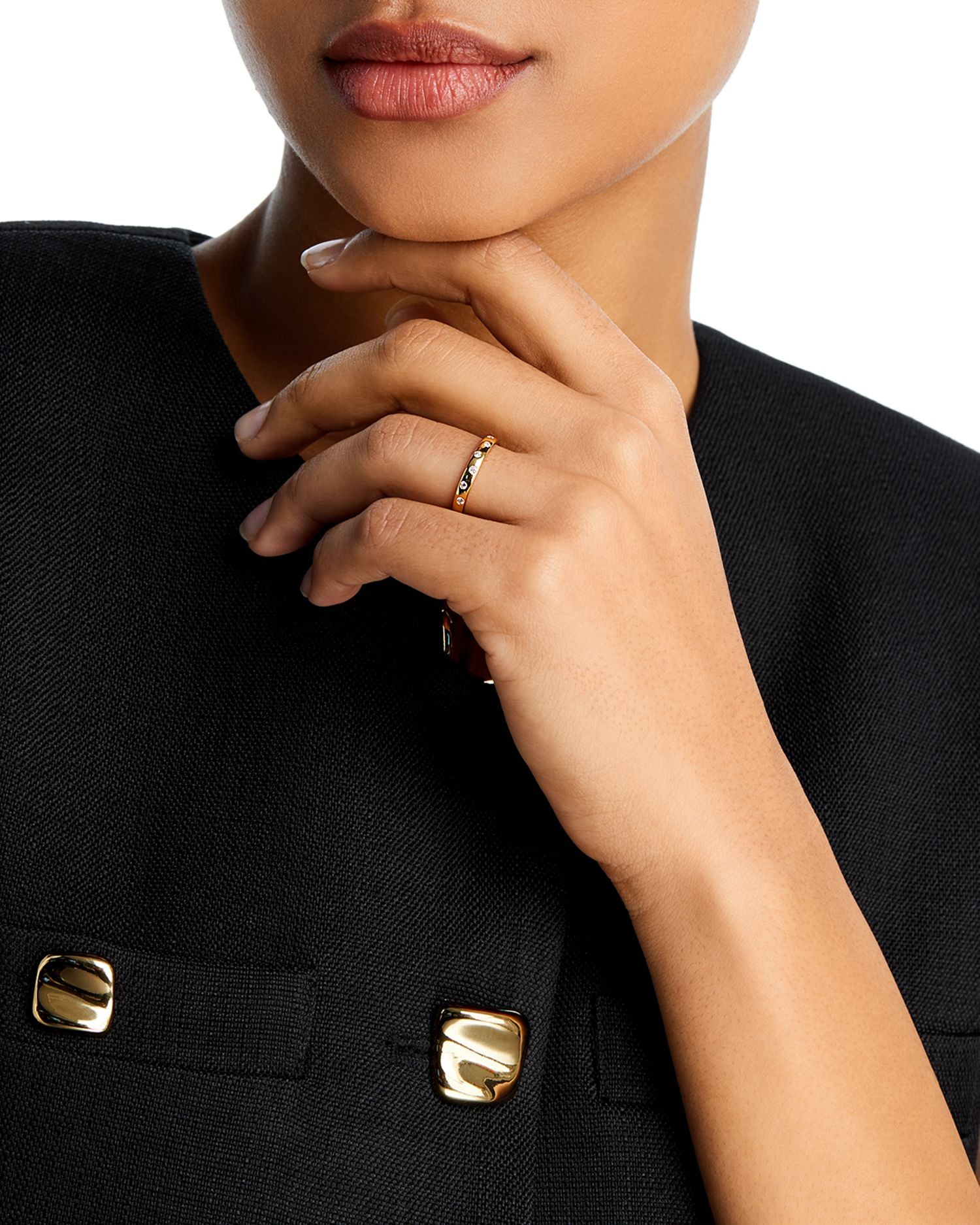 Diamond Band in 14K Yellow Gold, 0.10 ct. t.w.