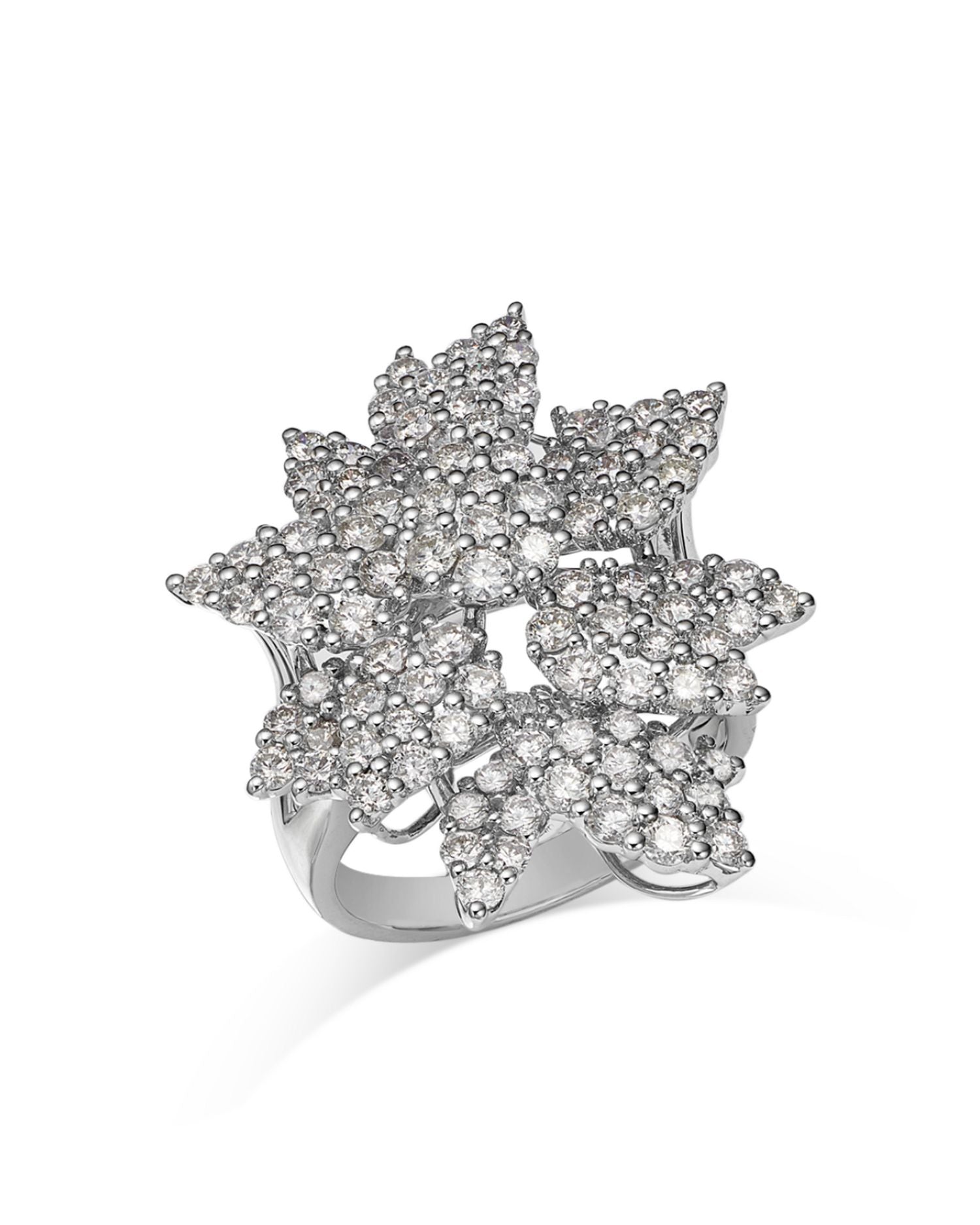 Diamond Flower Ring in 14K White Gold, 3.20 ct. t.w - Exclusive