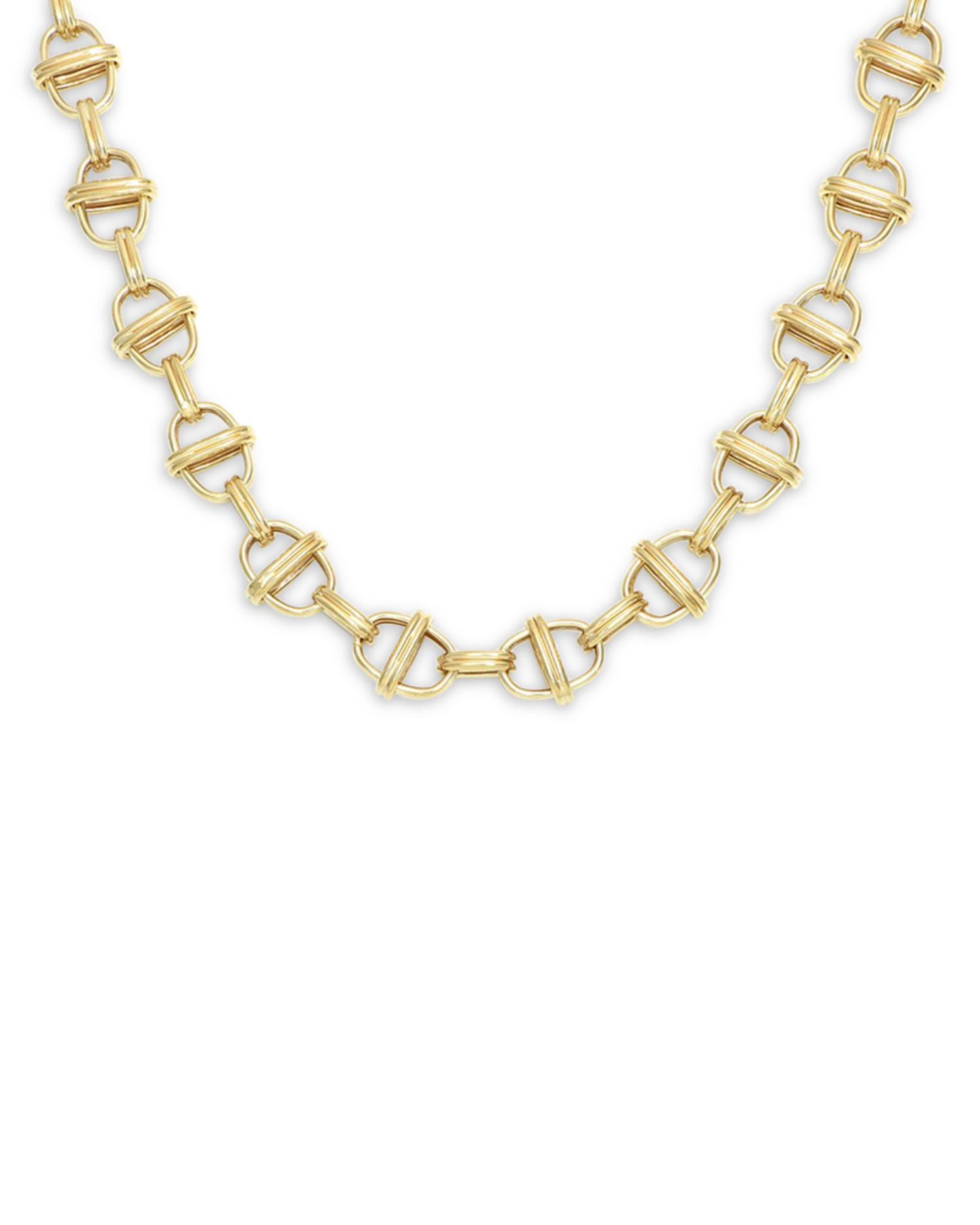 14K Yellow Gold Marina Link Chain Necklace, 18'