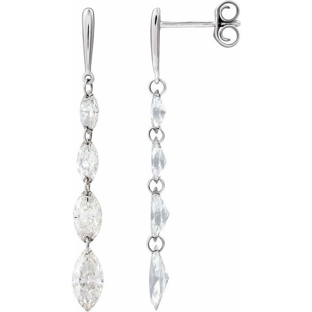 1.2Ct Lab-grown Diamond Earrings in 14K Yellow Gold