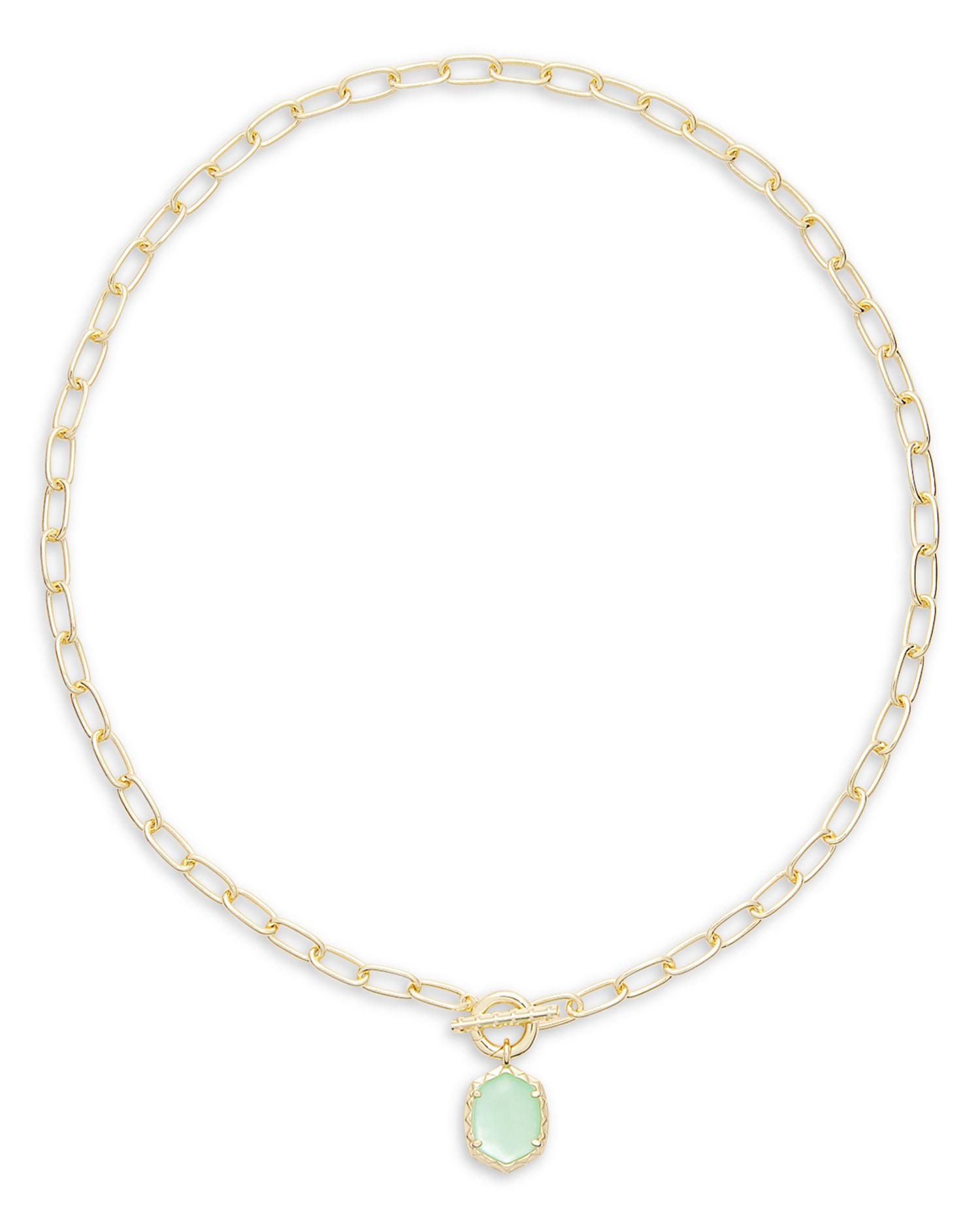 Daphne Link & Chain Pendant Necklace in 14K Gold Plated, 18'