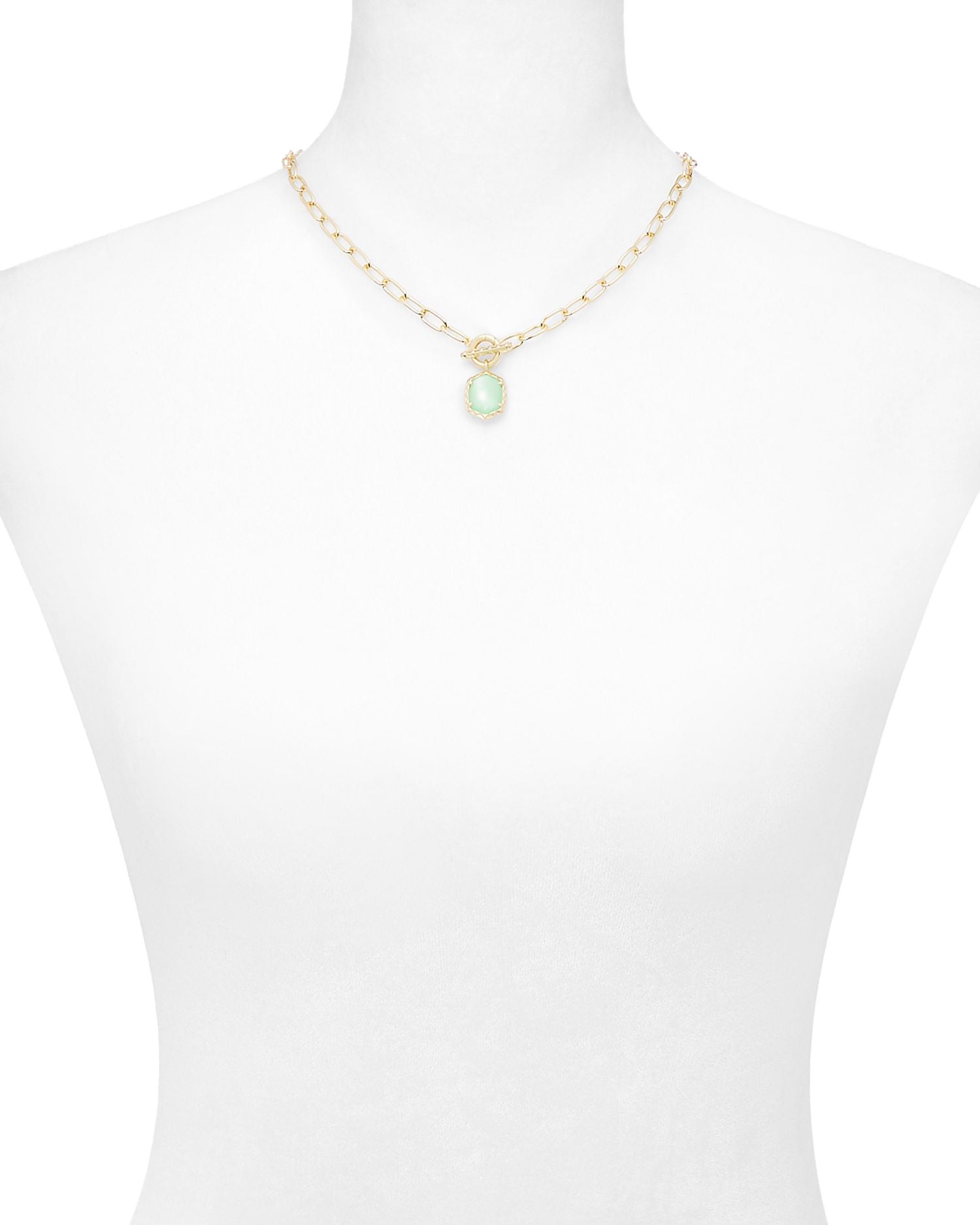 Daphne Link & Chain Pendant Necklace in 14K Gold Plated, 18'