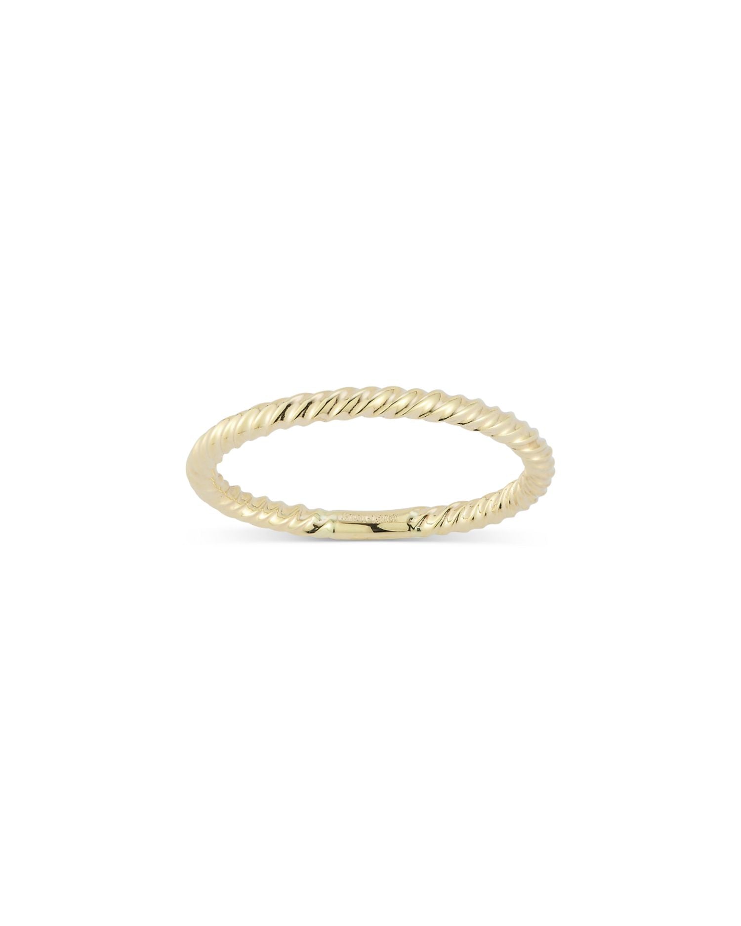 14K Yellow Gold Twist Narrow Band