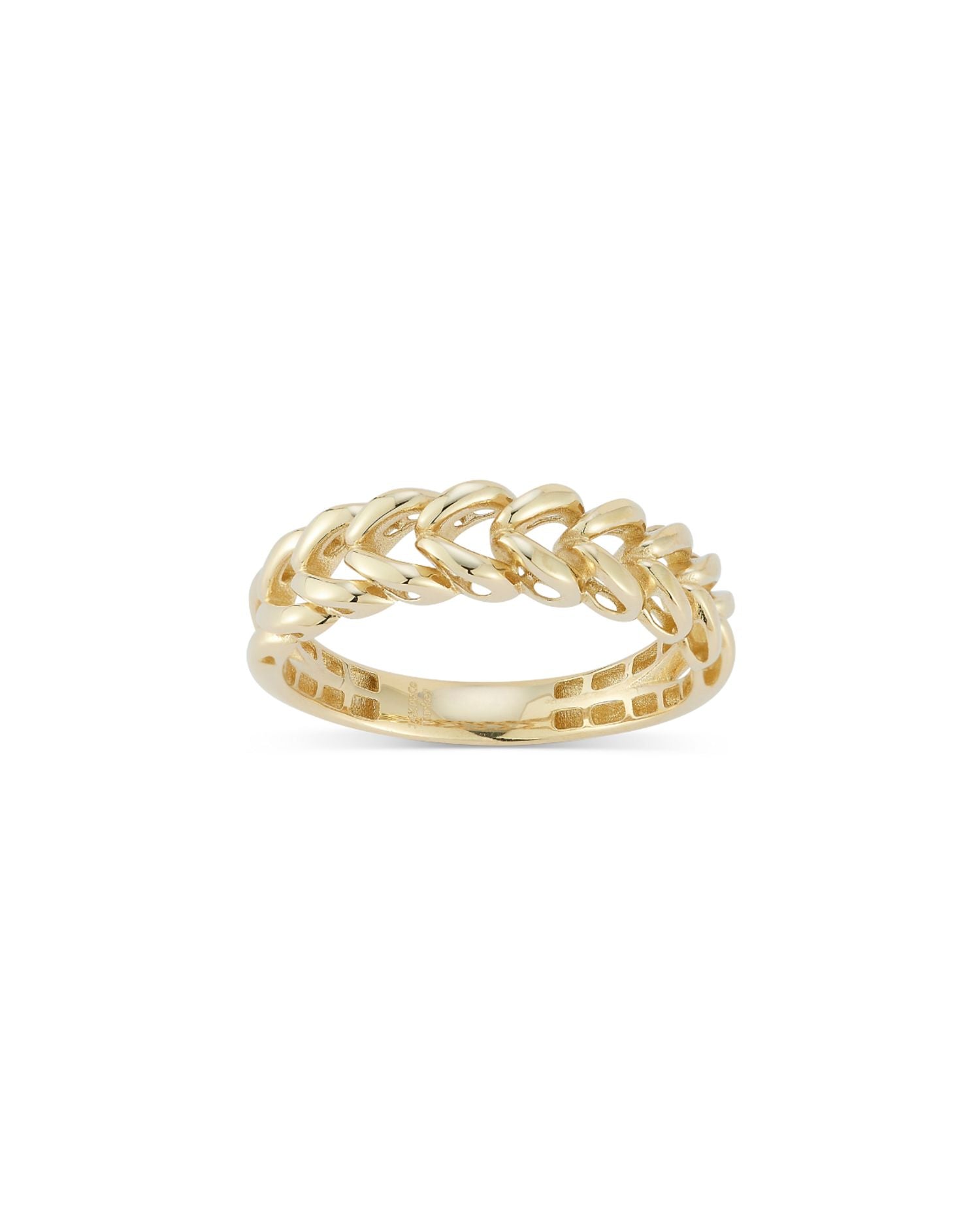 14K Yellow Gold Chevron Ring