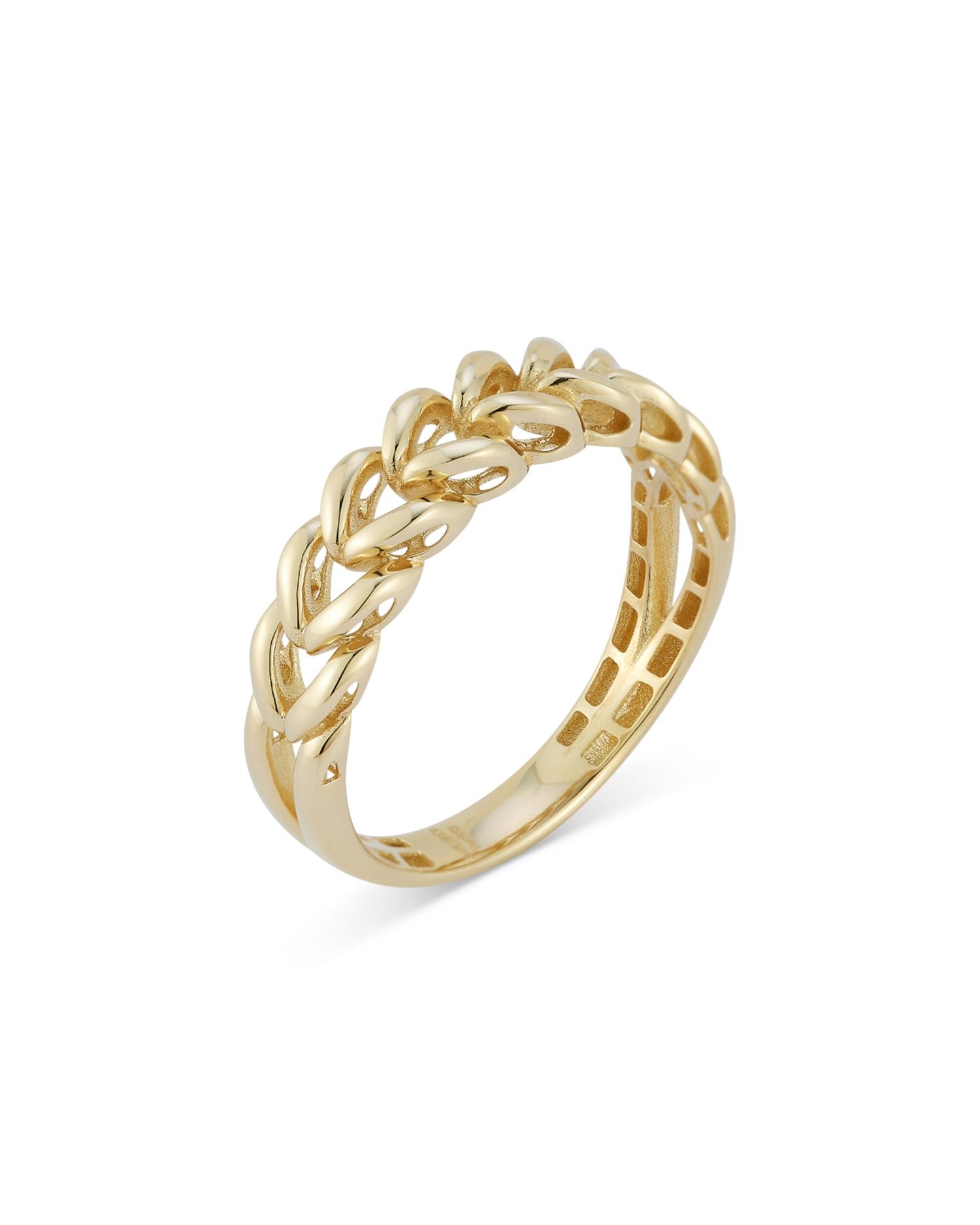 14K Yellow Gold Chevron Ring