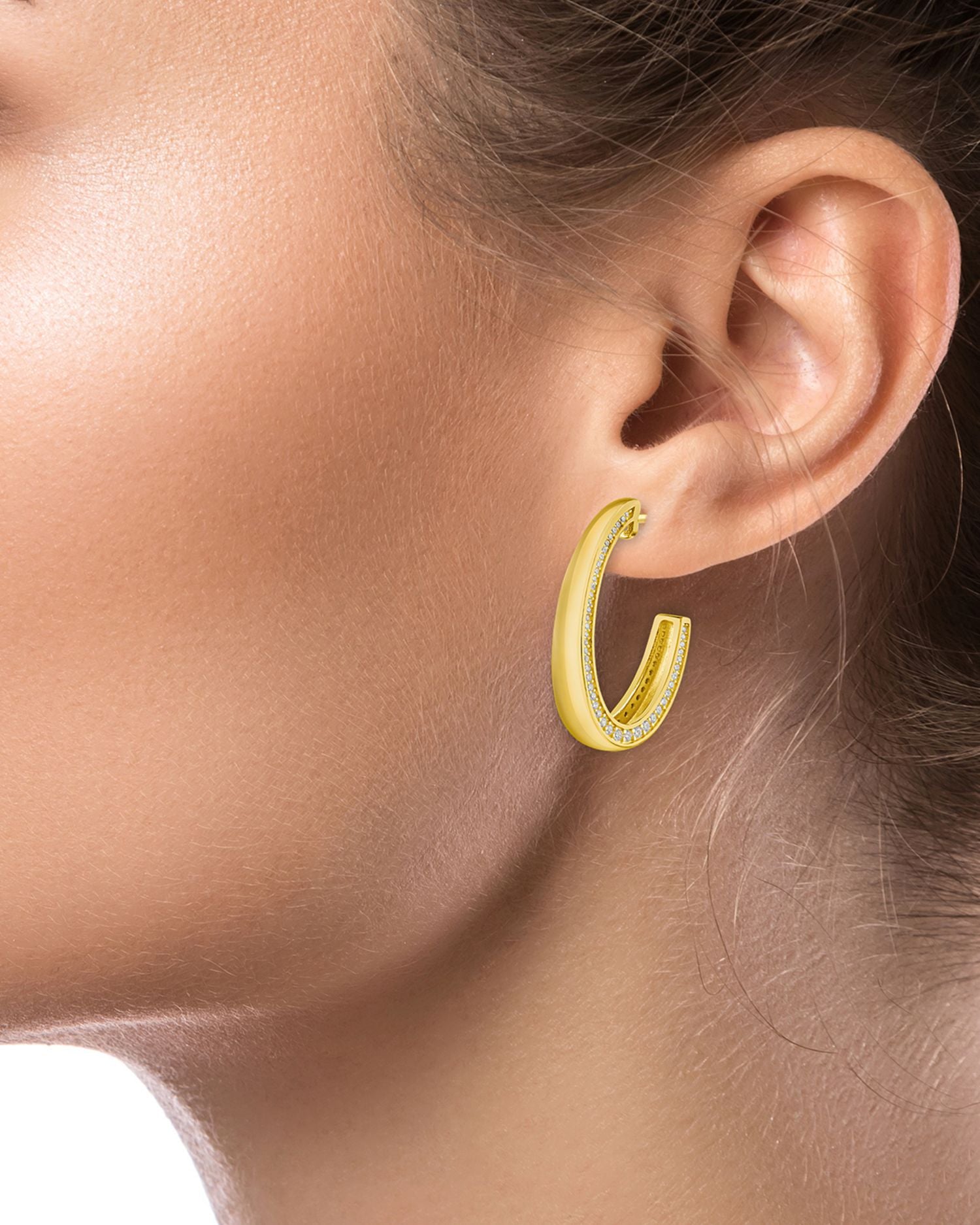 Lane Oval Hoop Earrings