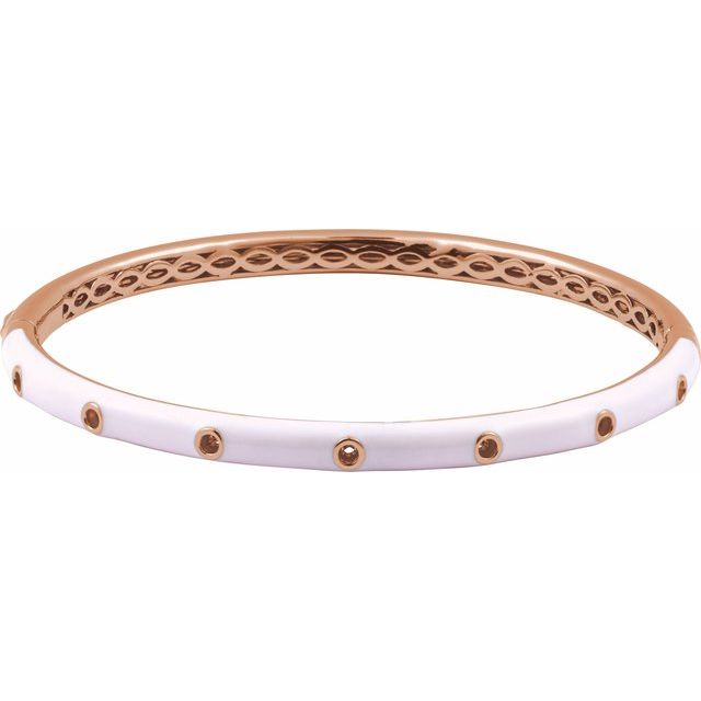 Round-Cut Diamond Bracelet in 14K White Gold