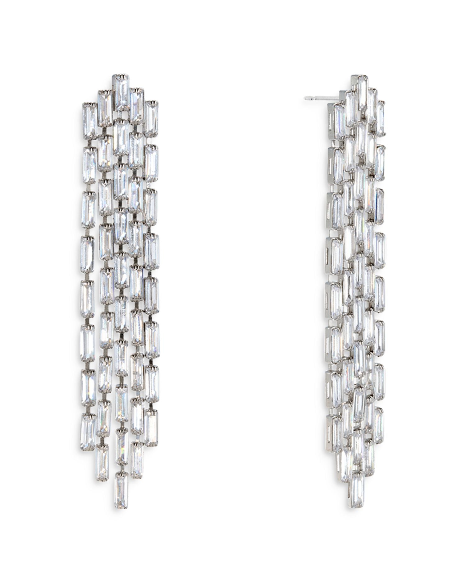 Baguette Fringe Drop Earrings - Exclusive