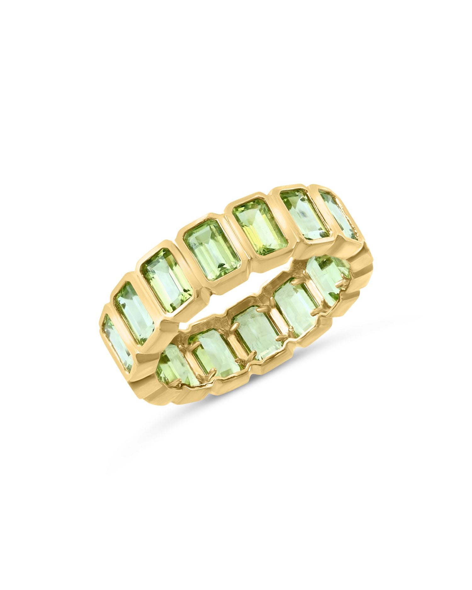 Peridot Eternity Band in 14K Yellow Gold - Exclusive