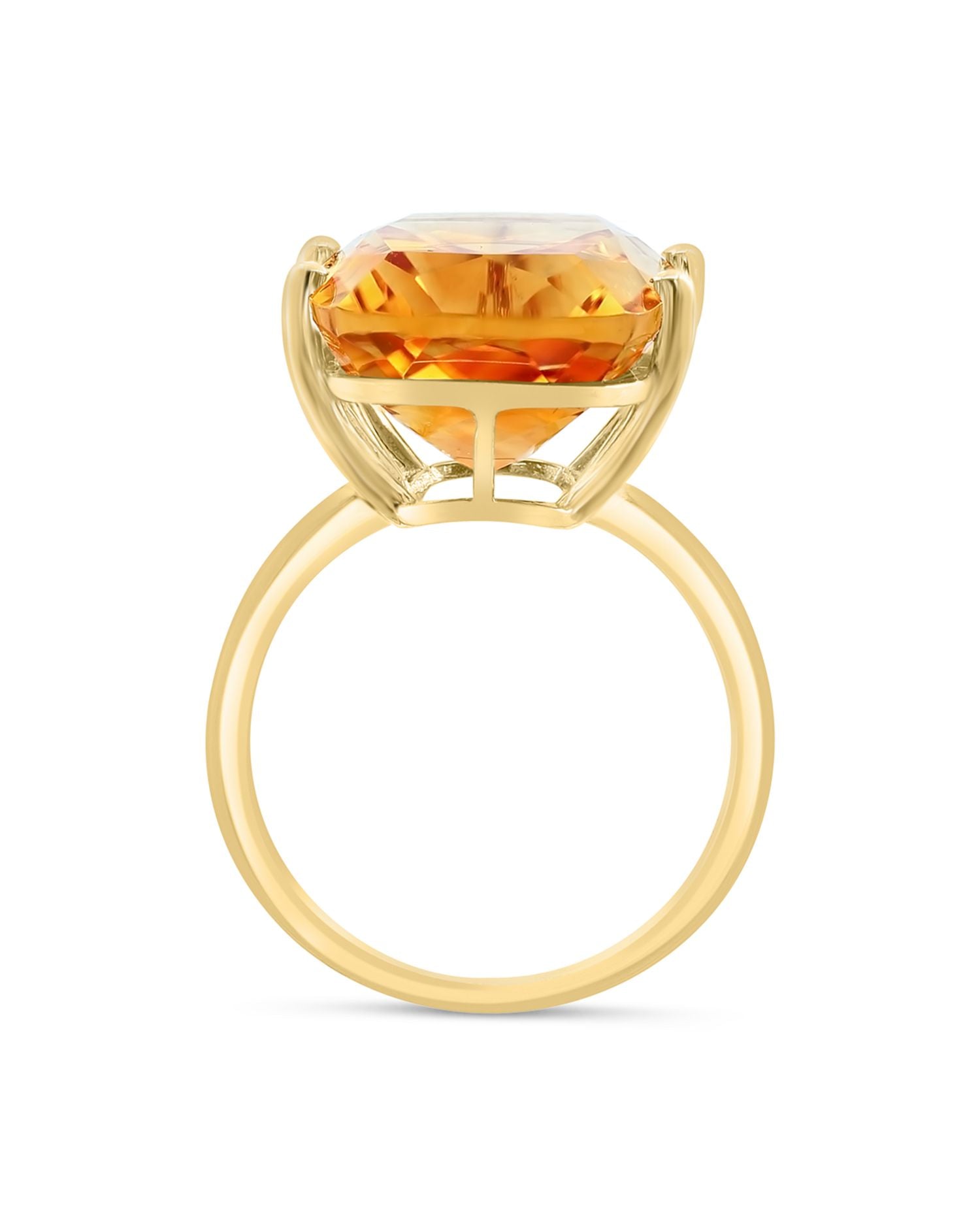 Citrine Statement Ring in 14K Yellow Gold