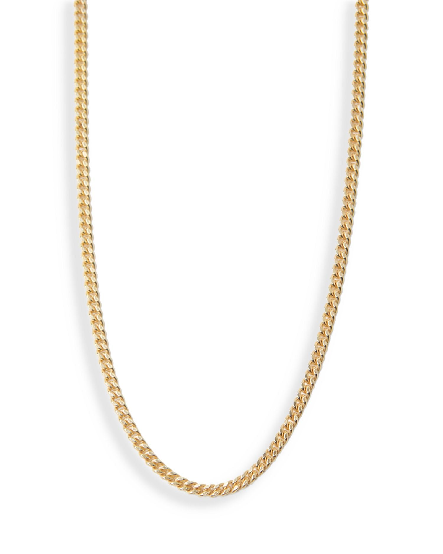 Curb Chain Necklace in 18K Gold Plated Sterling Silver, 15'