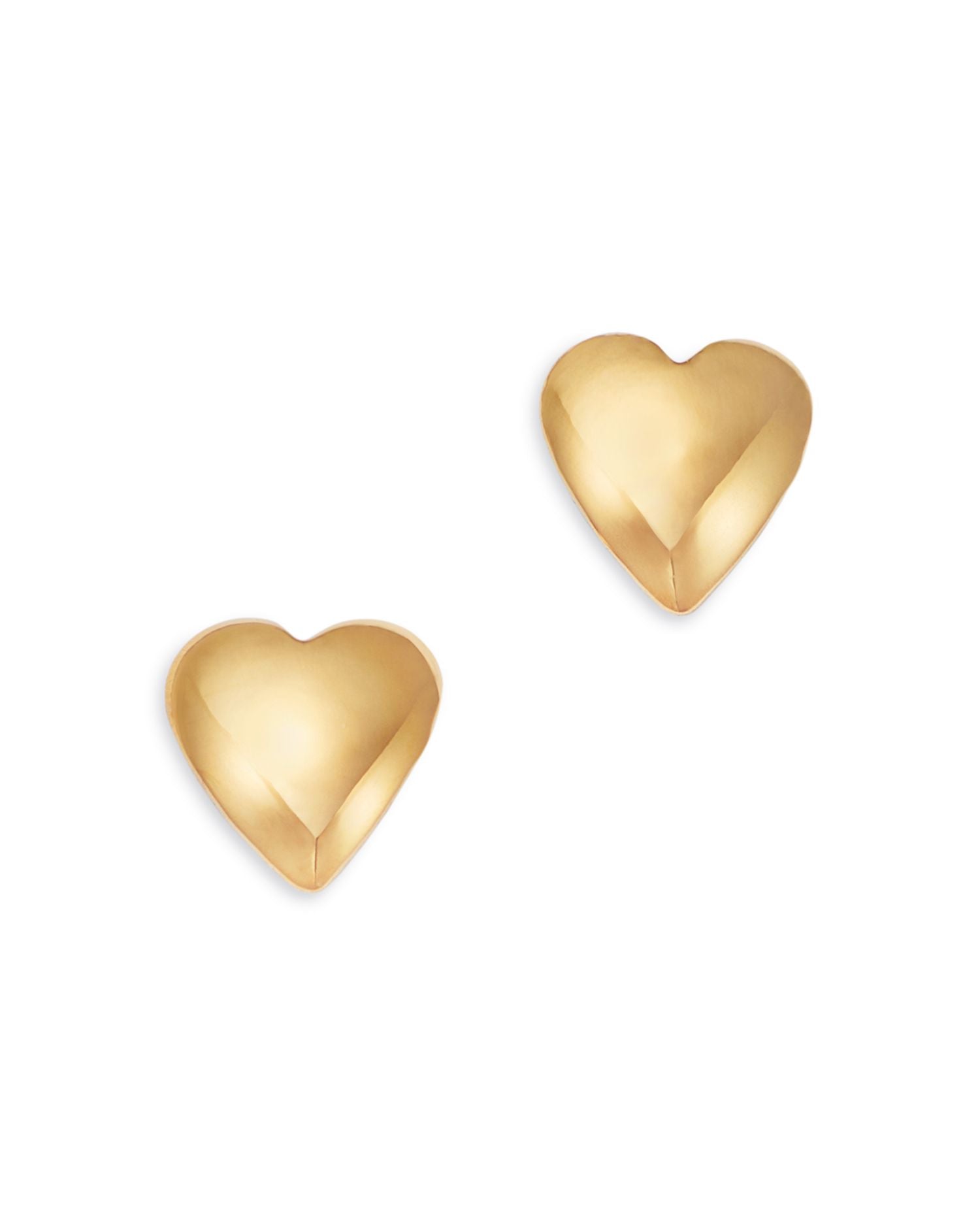Children's Tiny Heart Screw Back Stud Earrings in 14K Yellow Gold