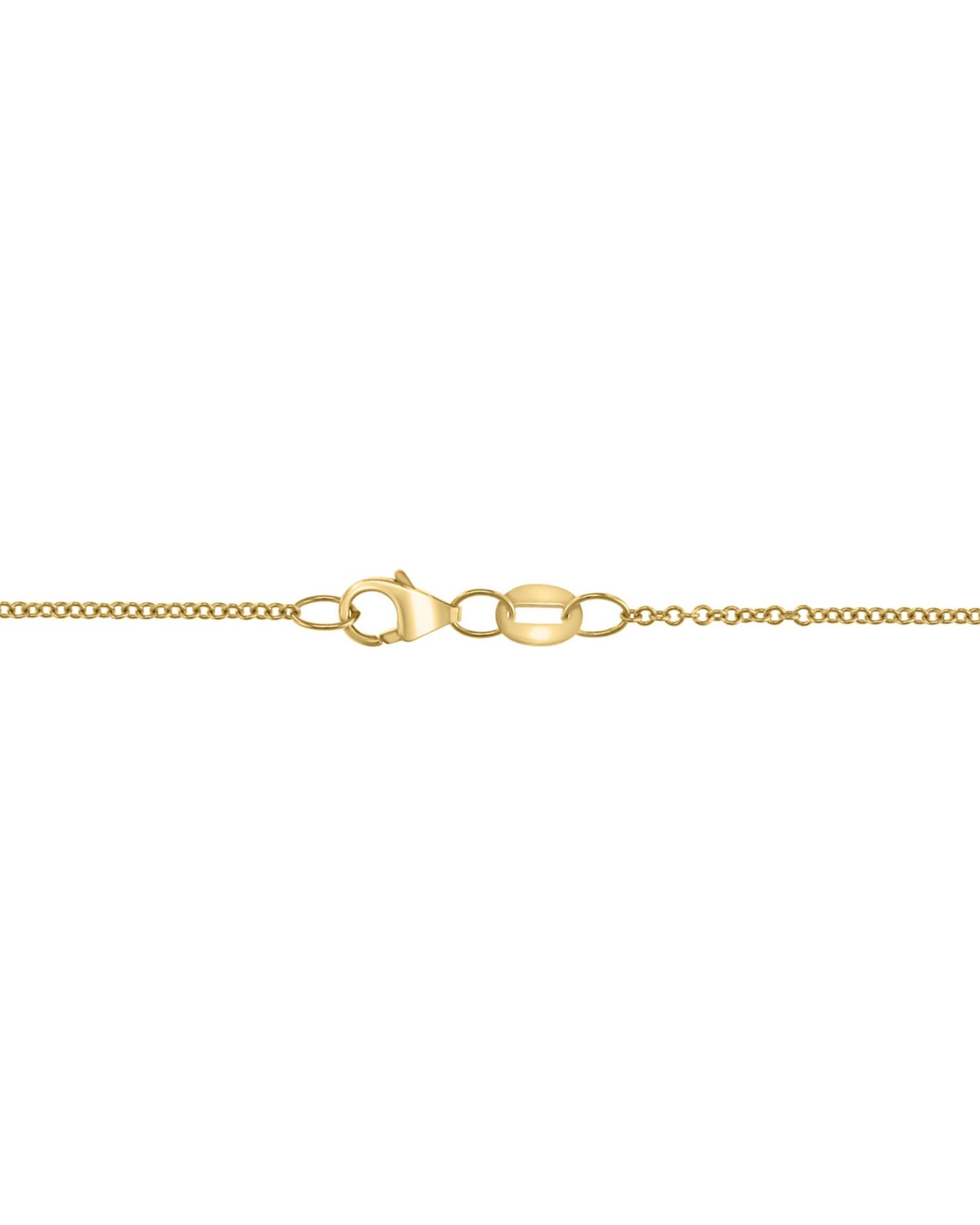 Blue Sapphire & Diamond Evil Eye Pendant Necklace in 14K Yellow Gold, 18'