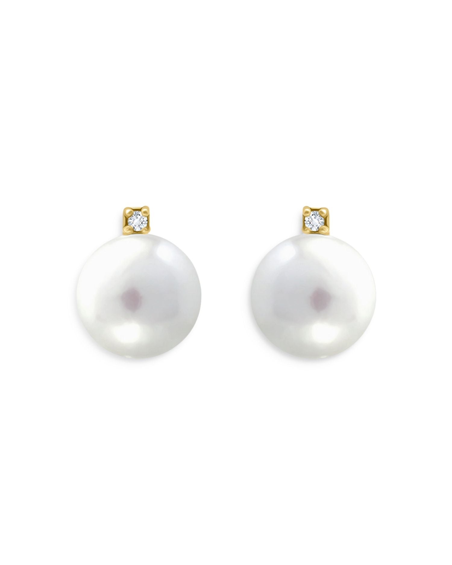 Cultured Freshwater Pearl & Cubic Zirconia Accent Stud Earrings