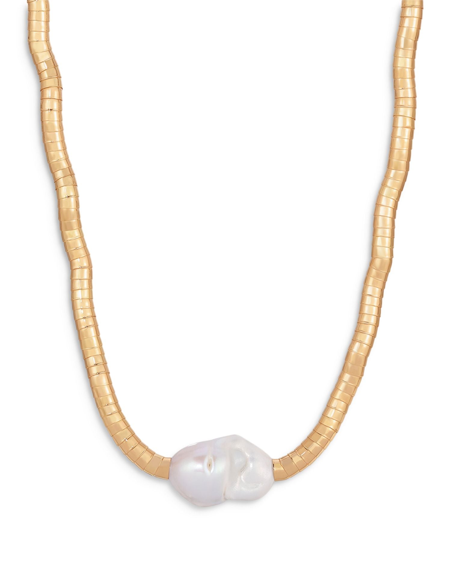 Freshwater Baroque Pearl Collar Necklace, 15-20"