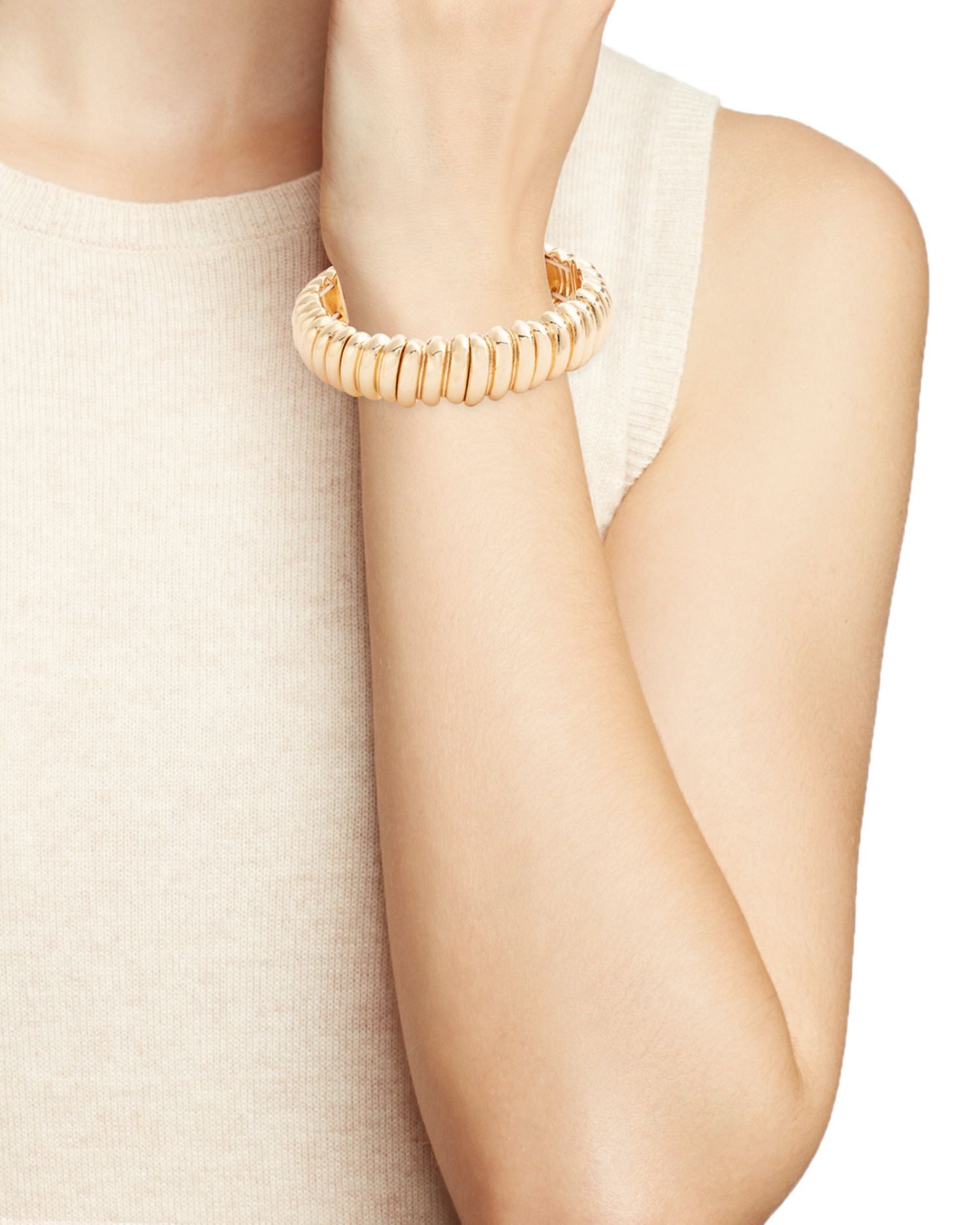 Chunky Stretch Bracelet in 14K Gold Plated - Exclusive