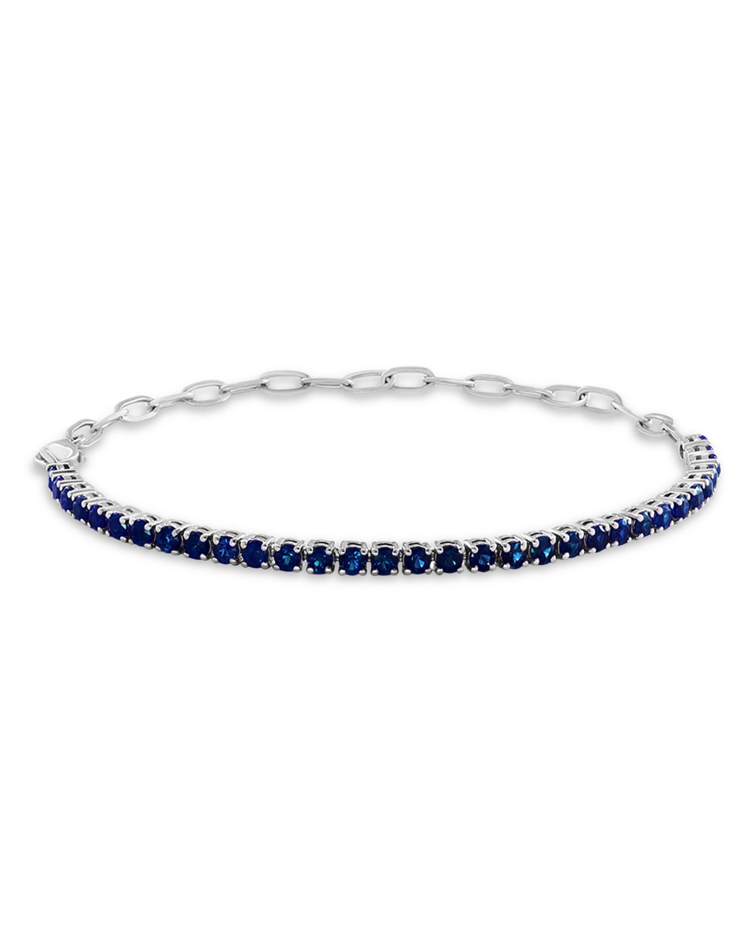 Sapphire Bracelet in 14K White Gold