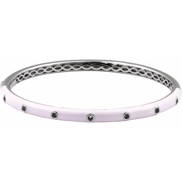 Round-Cut Diamond Bracelet in 14K White Gold