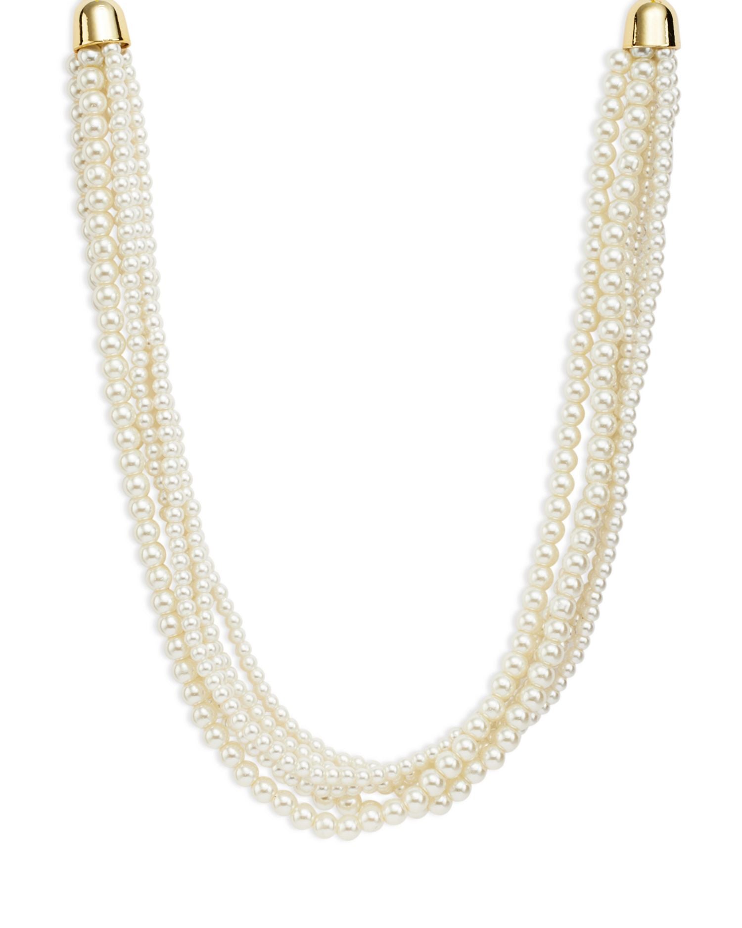 Imitation Pearl Layered Necklace, 17" - Exclusive