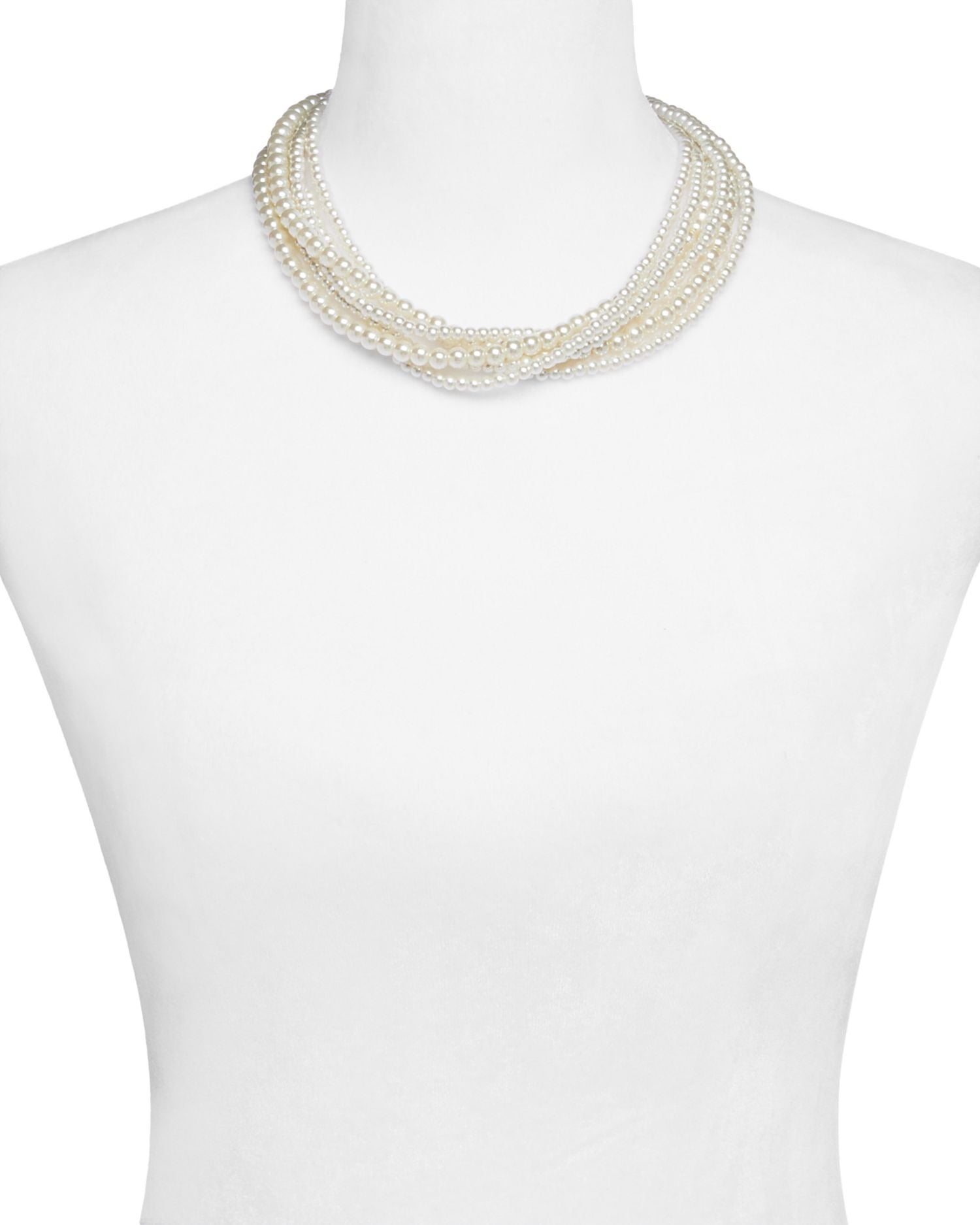 Imitation Pearl Layered Necklace, 17" - Exclusive