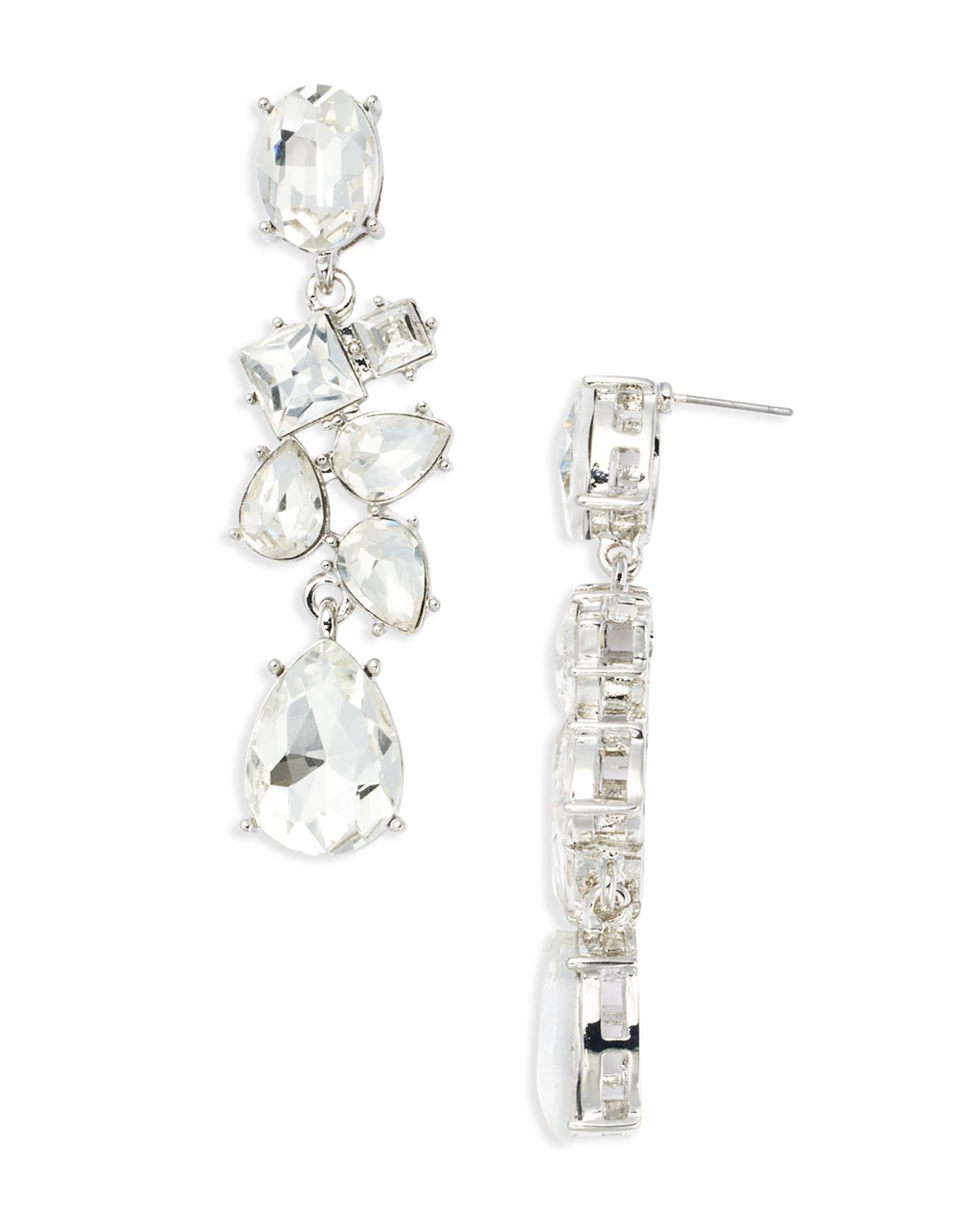 Crystal Drop Earrings, 1.8'L - Exclusive