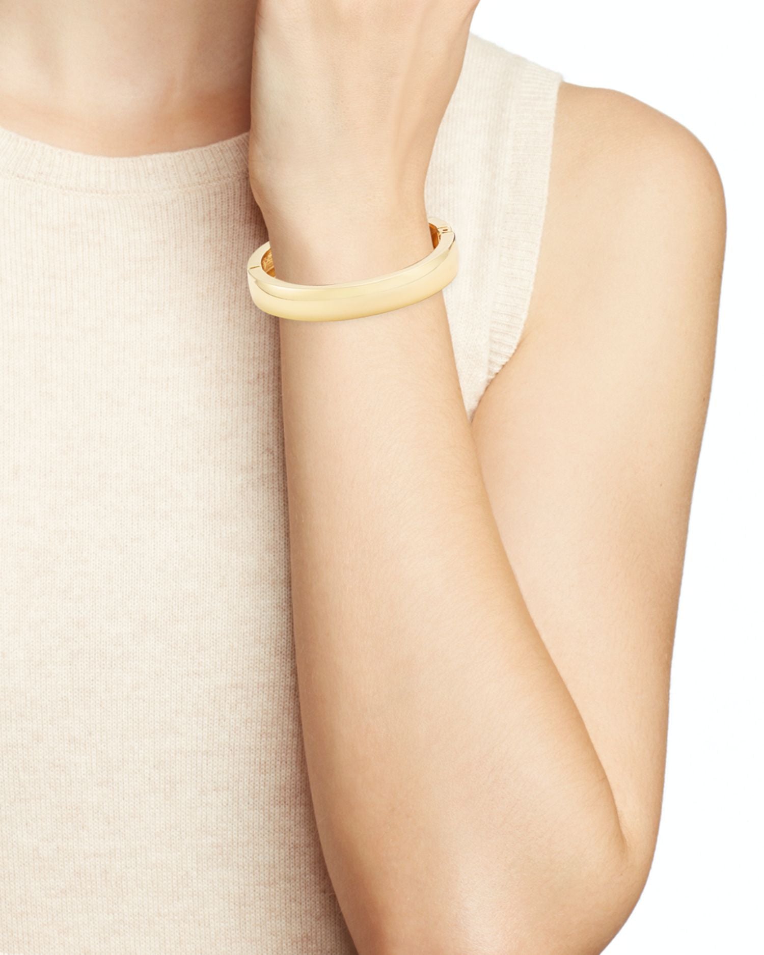 Thick Hinged Bangle Bracelet - Exclusive