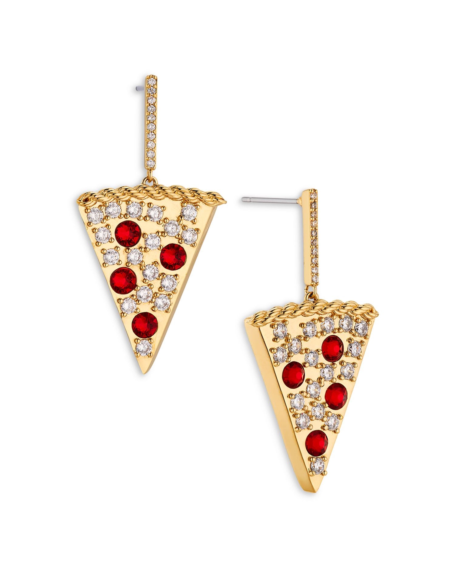 Foodie Pizza Drop Earrings, 1.4'L