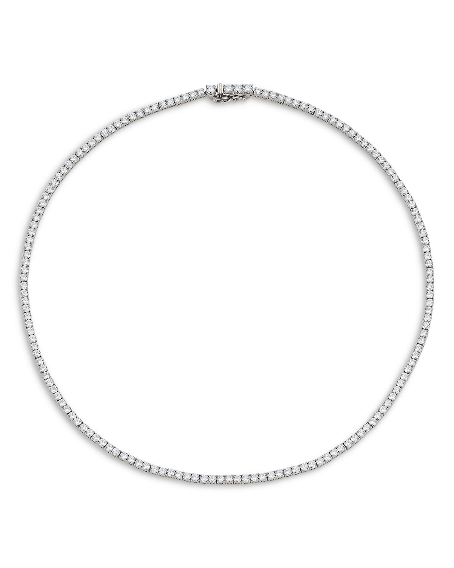 2.5mm Cubic Zirconia Tennis Necklace, 16"
