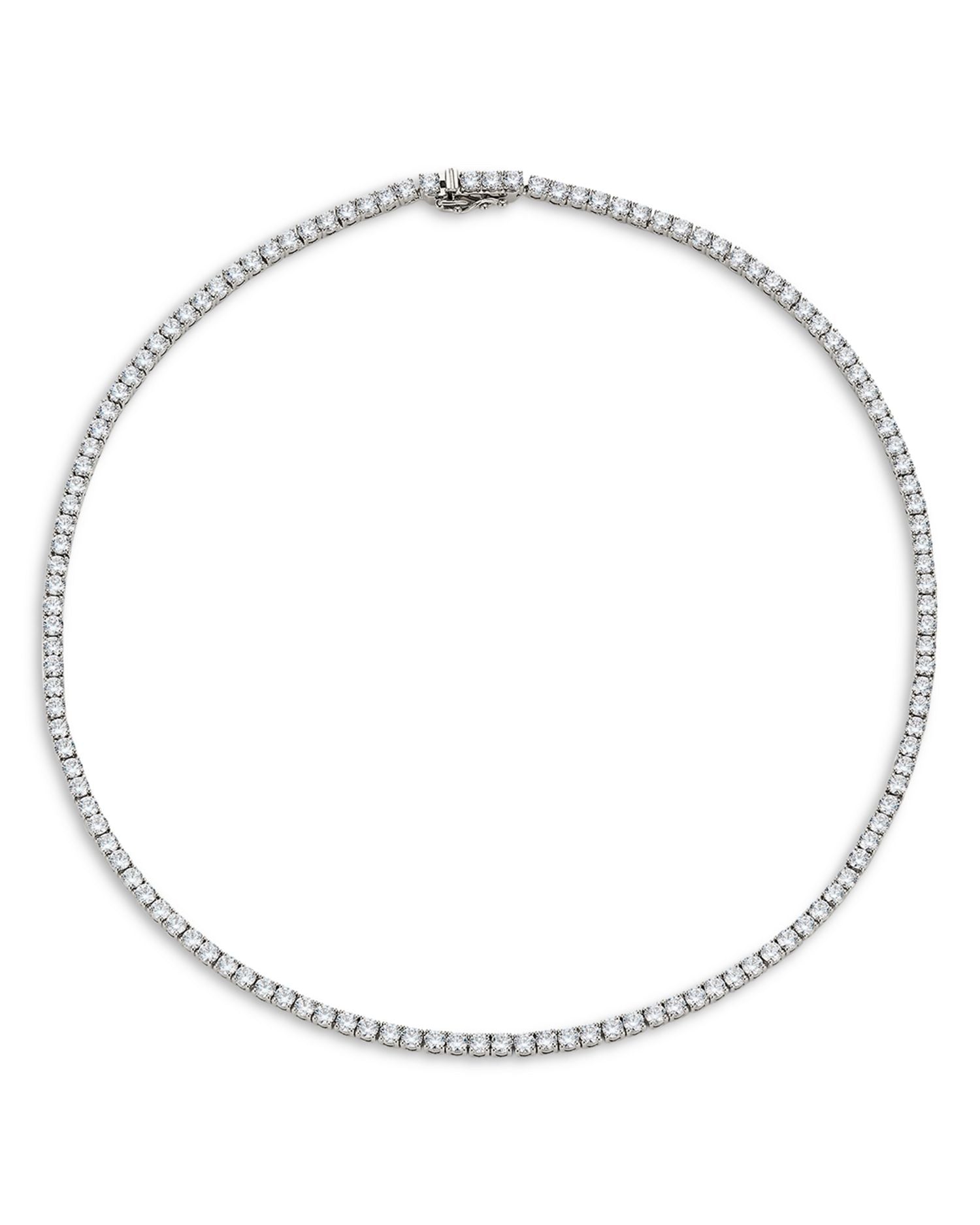 3mm Cubic Zirconia Tennis Necklace, 16"