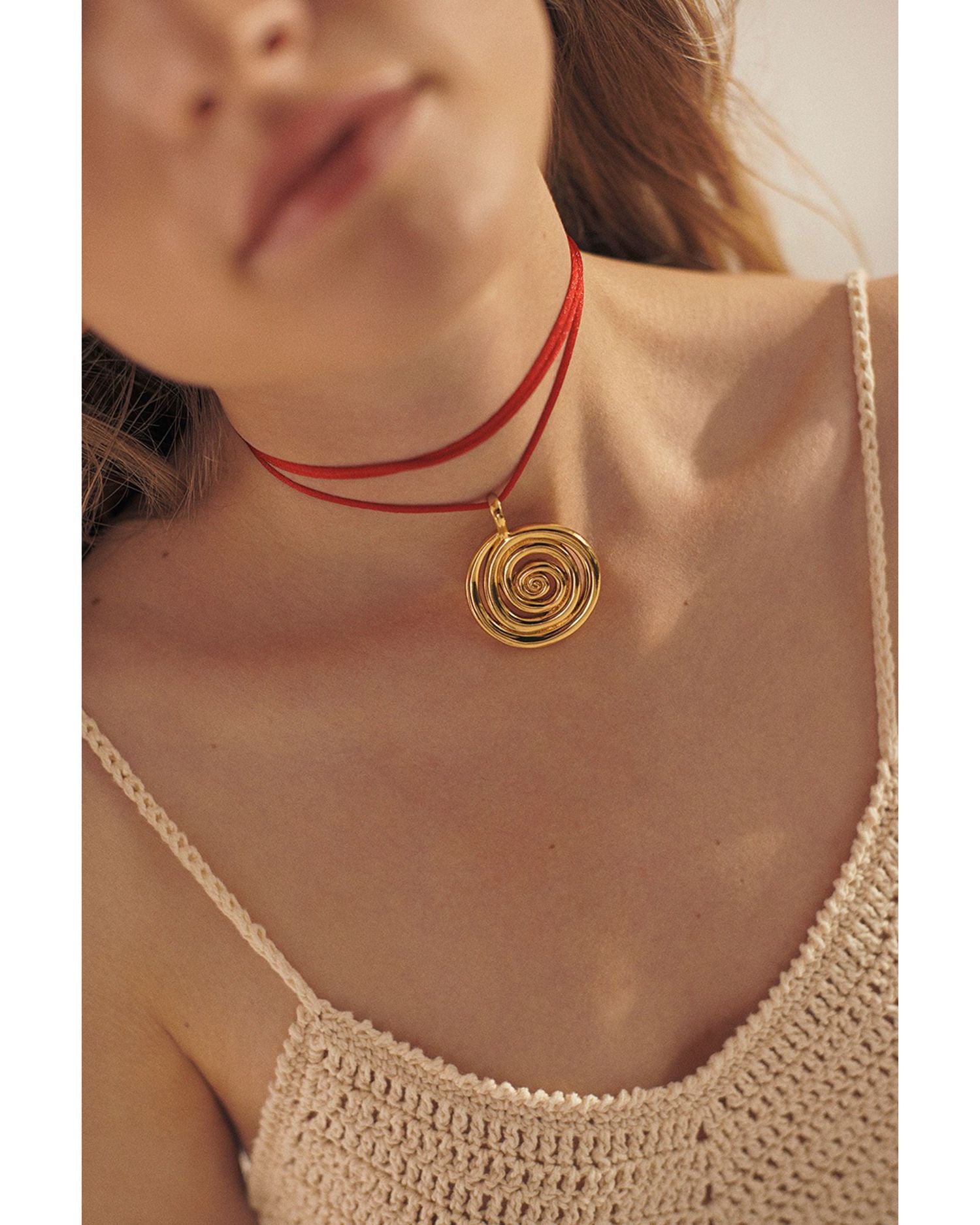 Spiral On A String Pendant Necklace, 59.05'